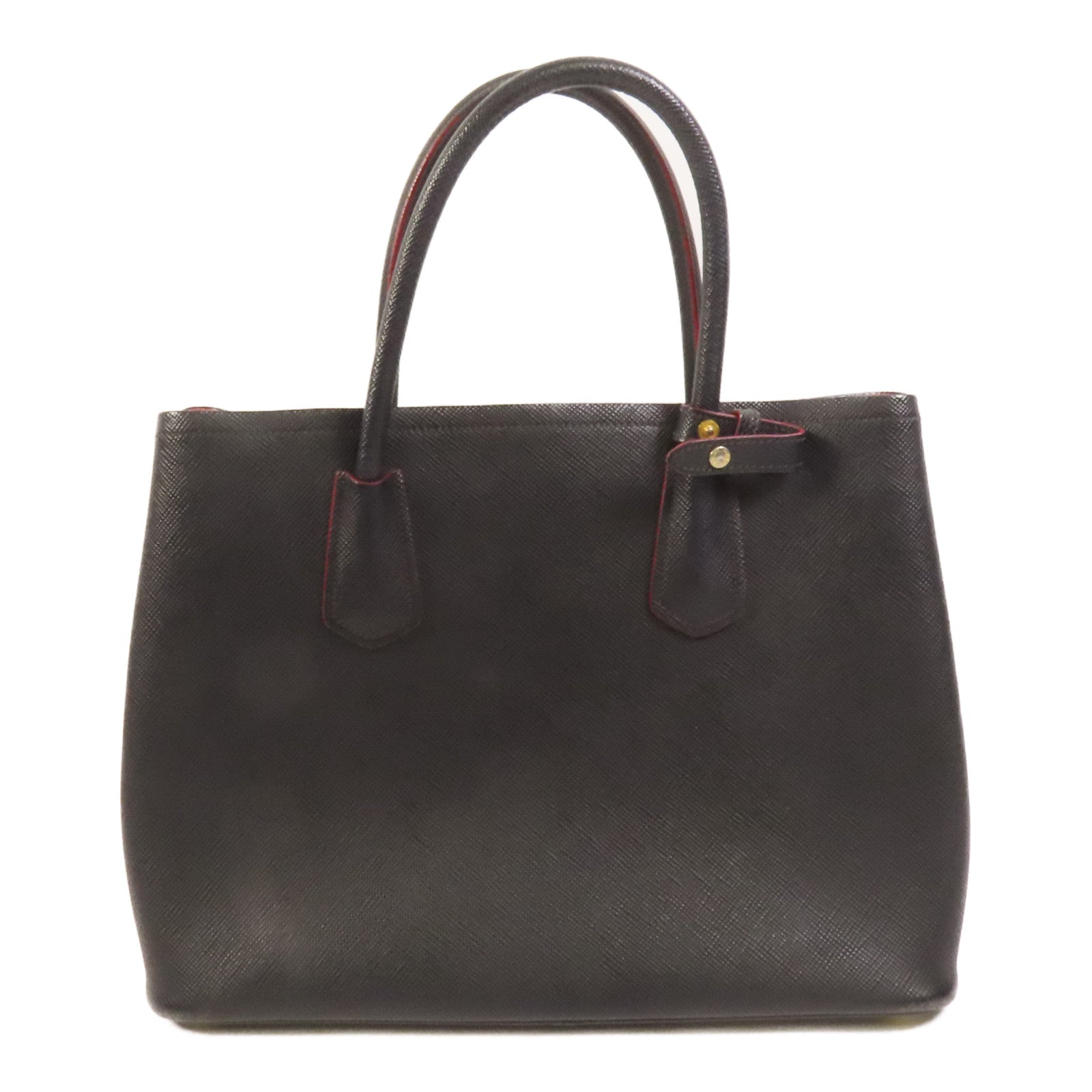 PRADA Saffiano皮革Handbag金扣手挽袋