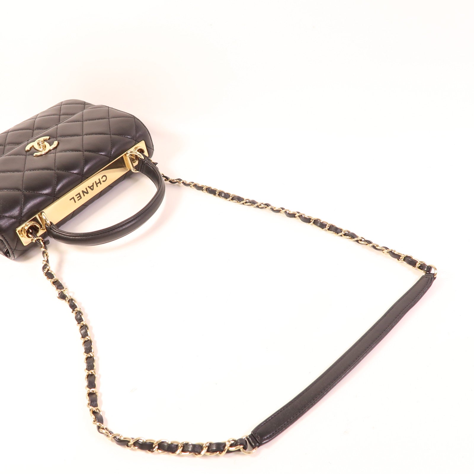 CHANEL 羊皮皮革Trendy CC Small金扣手挽肩背兩用袋