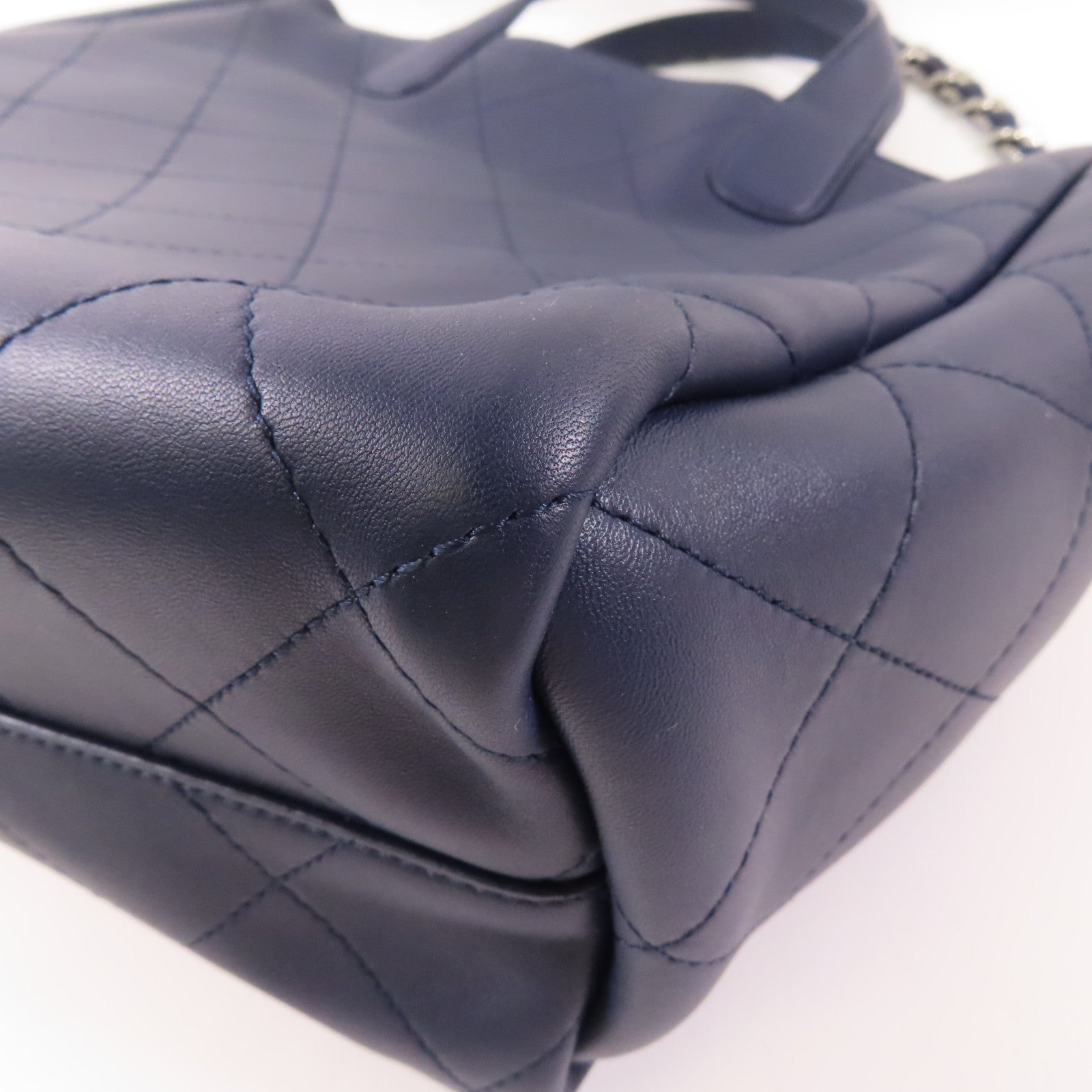 CHANEL 牛皮皮革2 Way Shoulder Bag銀扣手挽肩背兩用袋