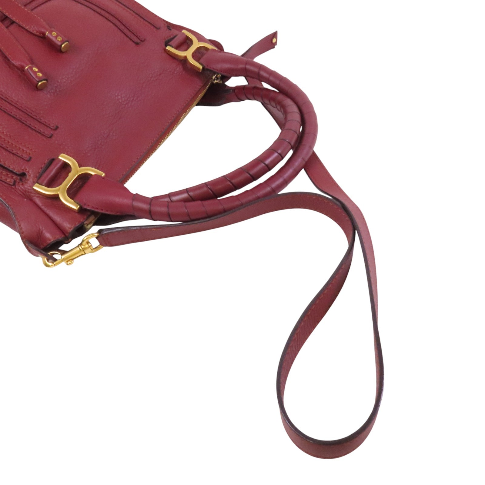 Chloe 牛皮皮革Marcie2 Way Shoulder Bag金扣手挽肩背兩用袋