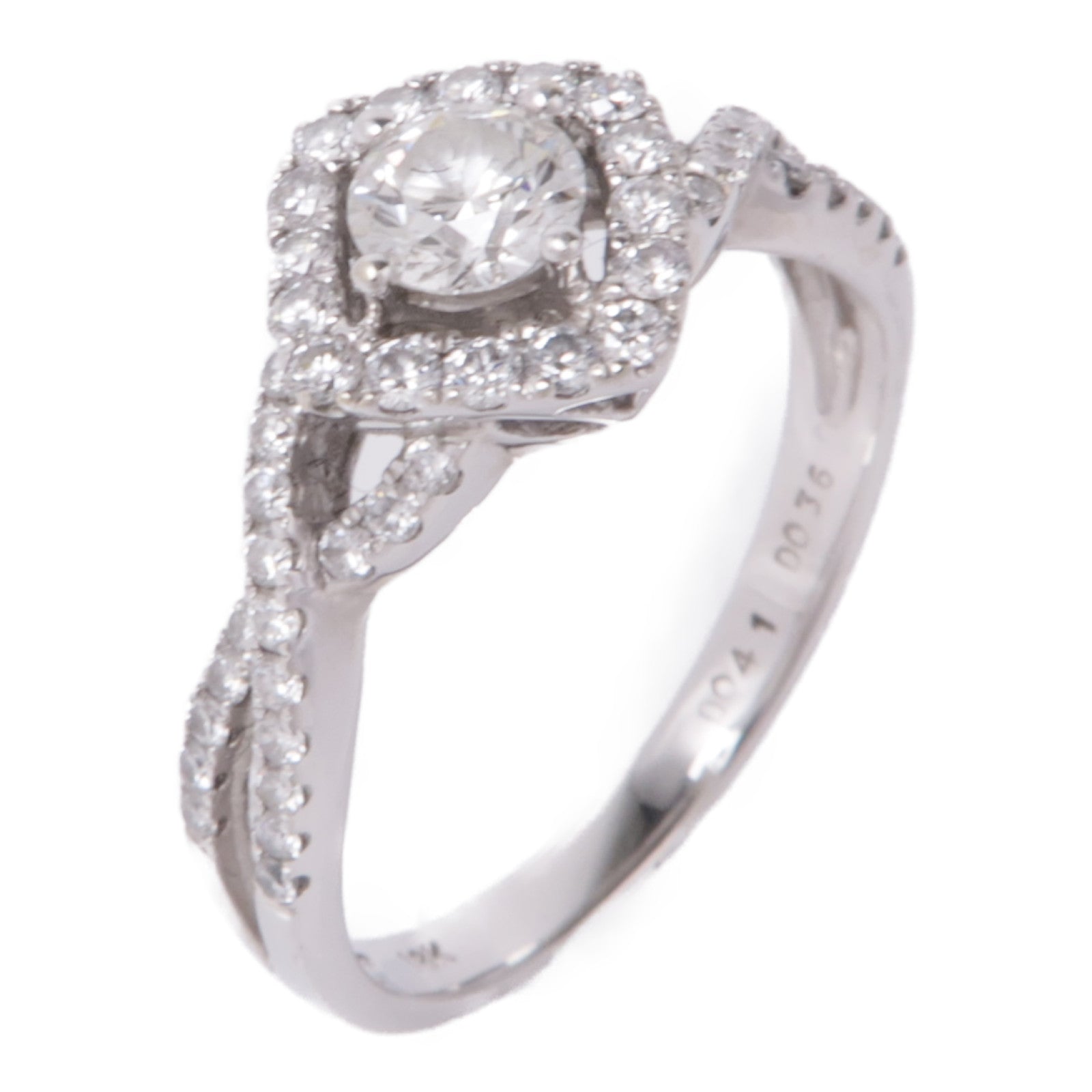 JEWELRY 【激減優惠】18K白金Diamond Ring鑽石戒指US#7.5