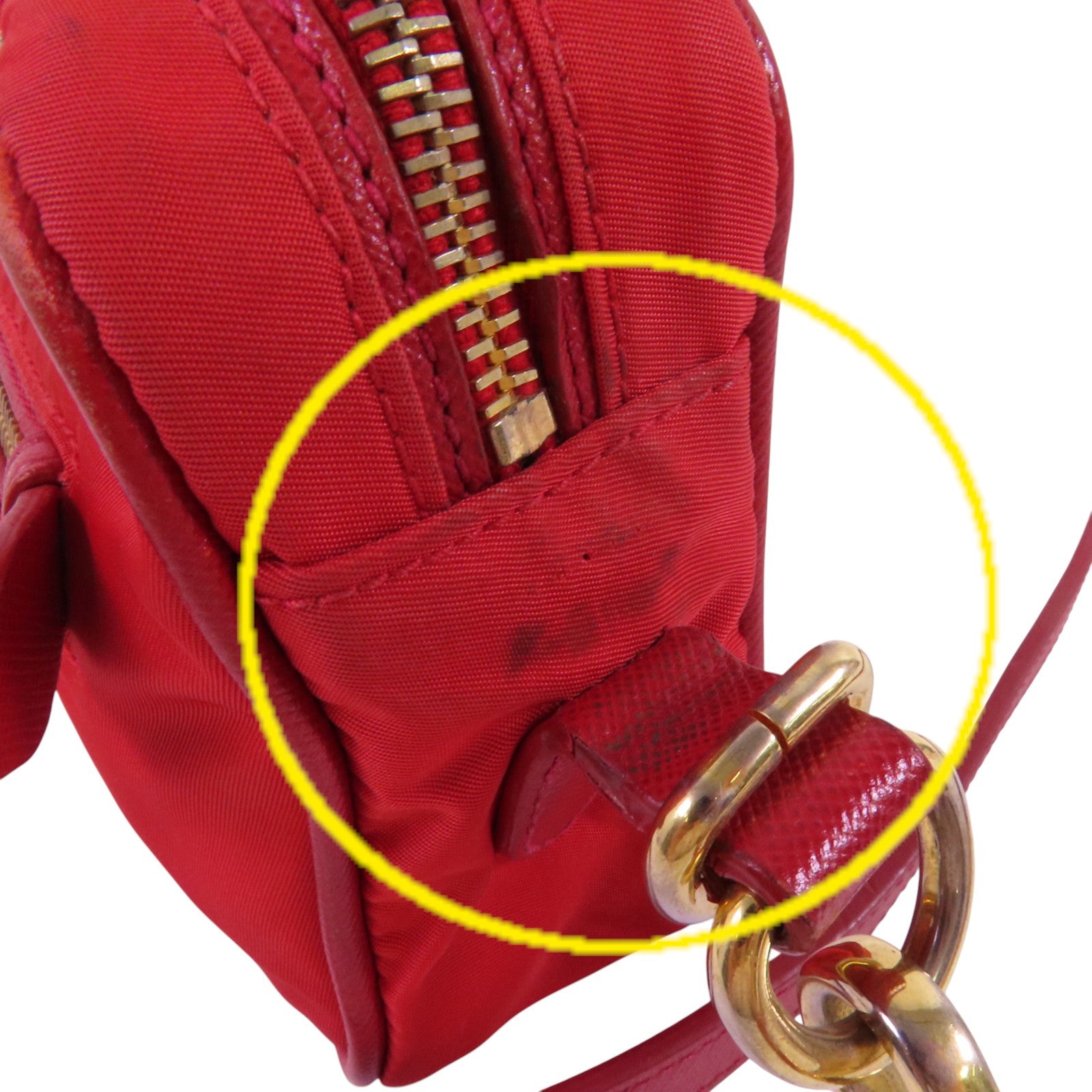 PRADA 尼龍Shoulder Bag金扣肩背袋