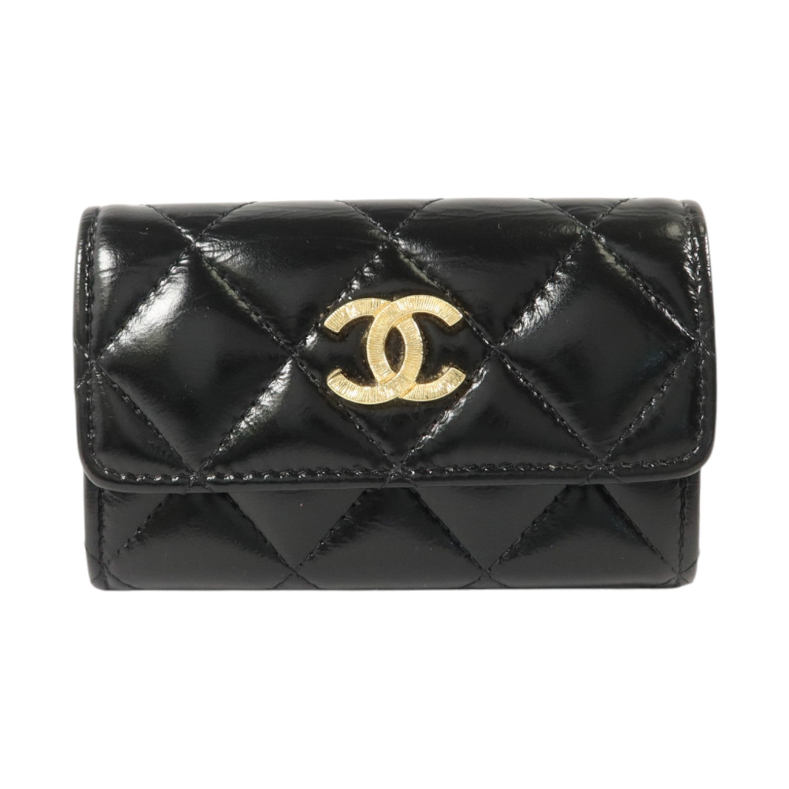 CHANEL 羊皮皮革Card Holder金扣卡片套