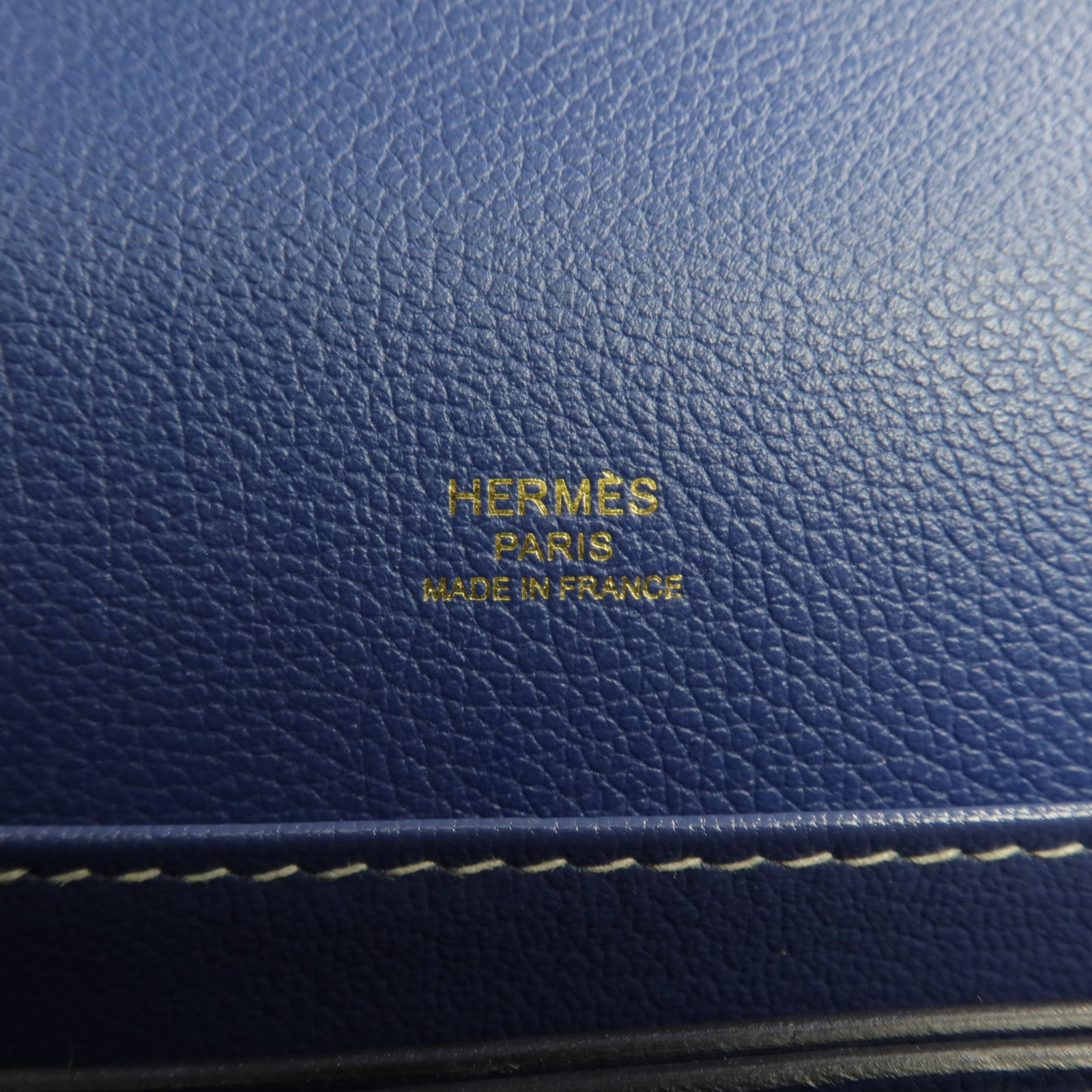 HERMES Evercolor皮革Roulis 23金扣肩背袋Bleu Brighton