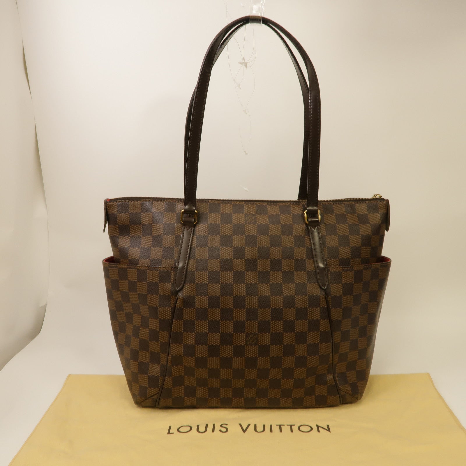 LOUIS VUITTON 【激減優惠】Damier Totally MM金扣肩背袋啡色