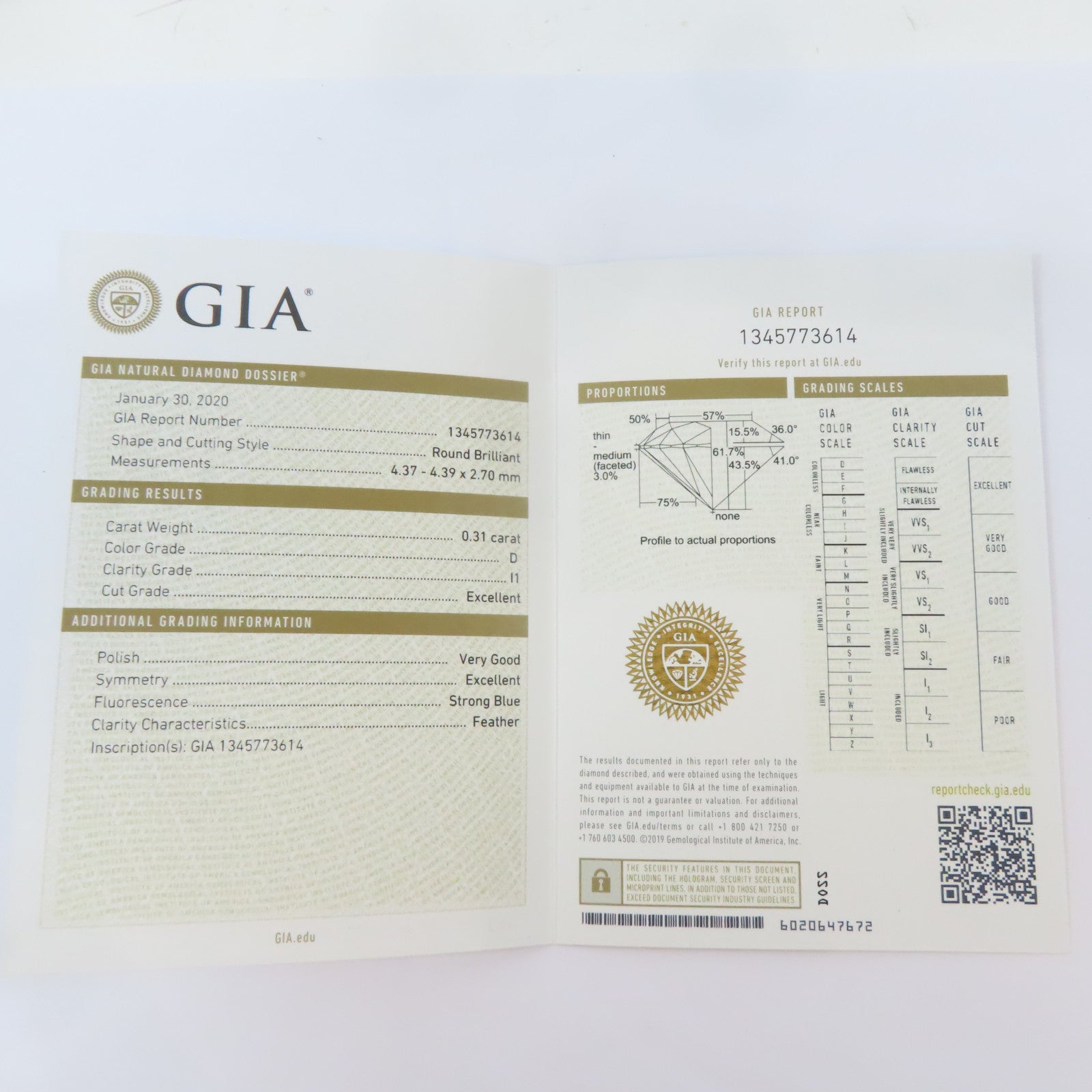 JEWELRY 18K白金Diamond Earring0.31ct/0.30ct鑽石耳環
