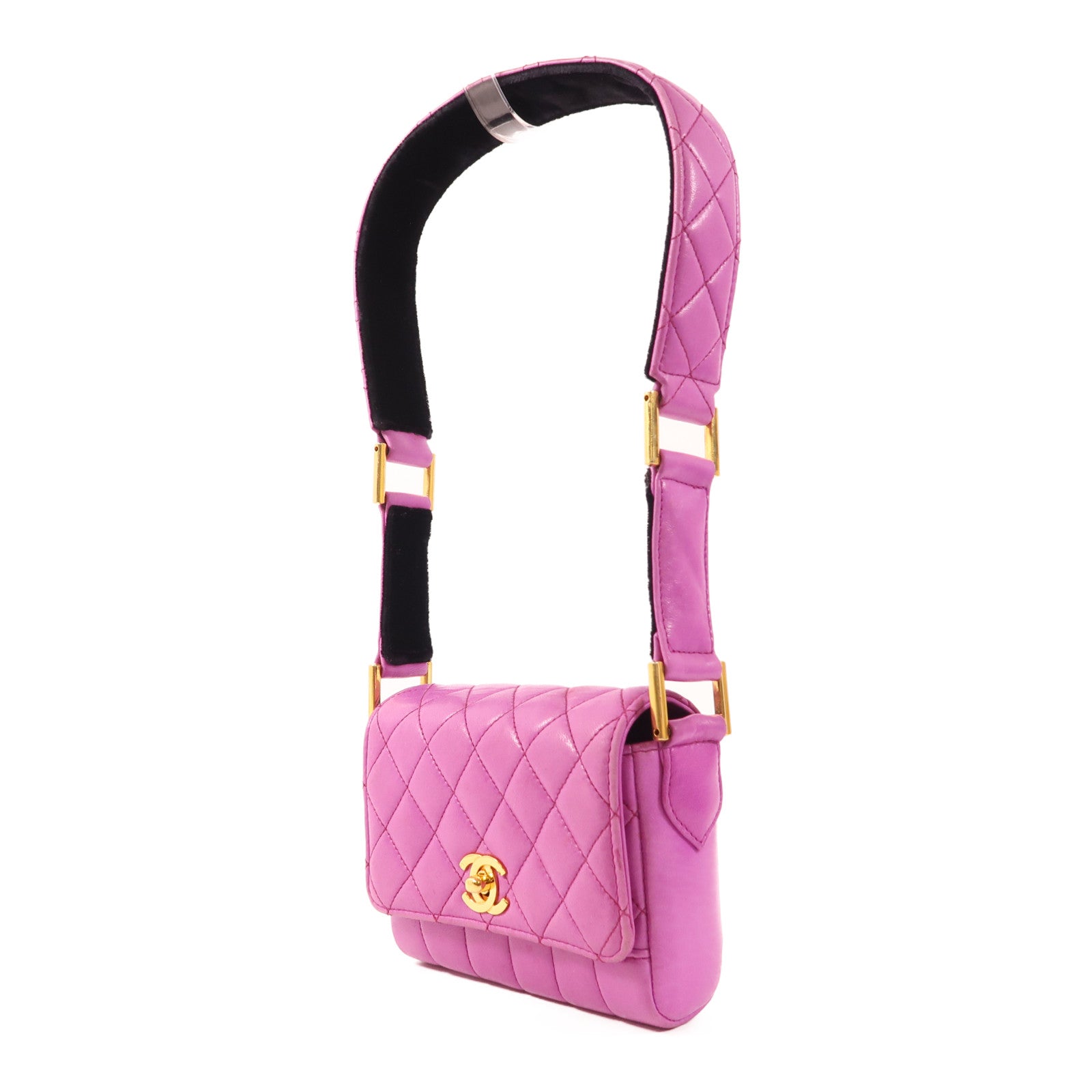 CHANEL 【激減優惠】牛皮皮革Shoulder Bag金扣肩背袋