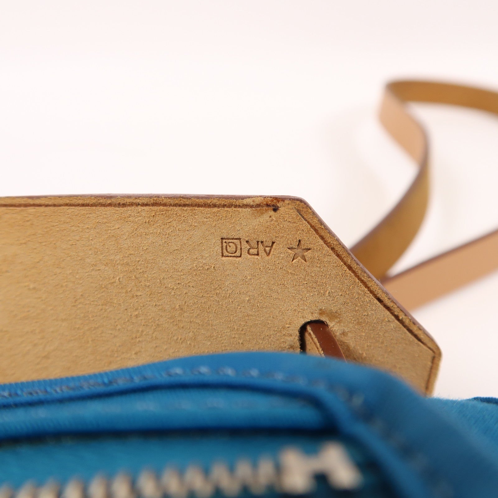 HERMES 帆布Herbag PM銀扣手挽肩背兩用袋Bleu Aztequ