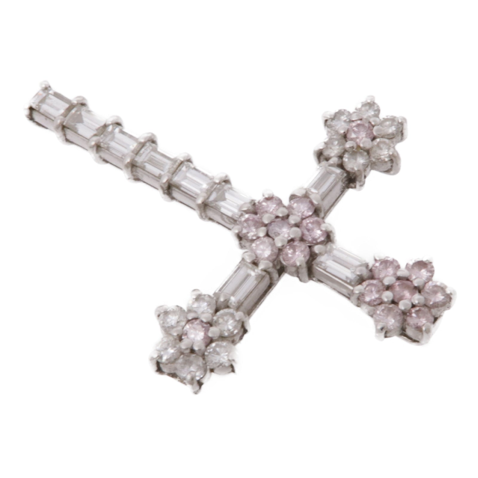 JEWELRY 【激減優惠】PT900鉑金Pink Diamond Top鑽石吊墜