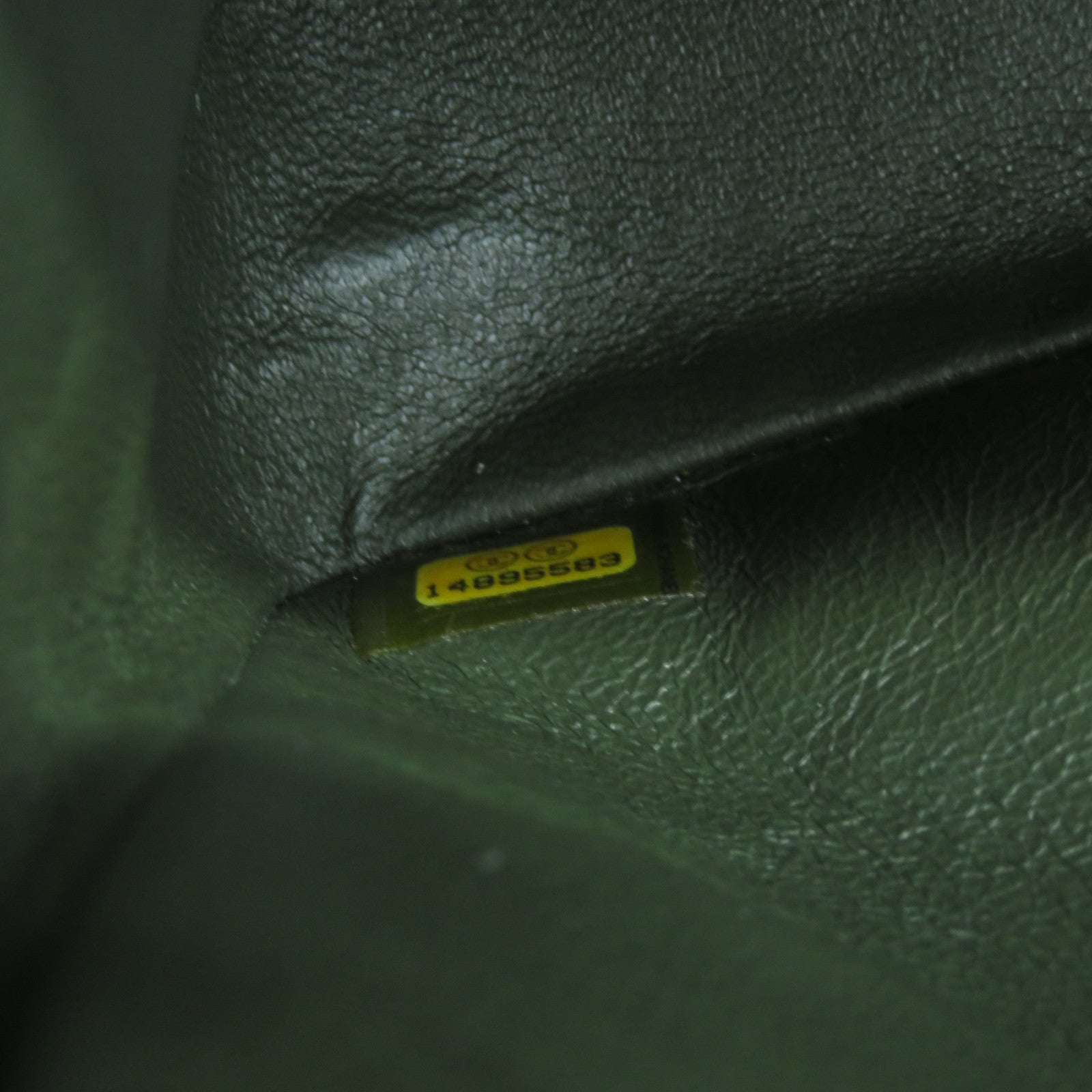 CHANEL **【激減優惠】Caviar皮革Classic Jumbo銀扣鏈帶肩背袋綠色