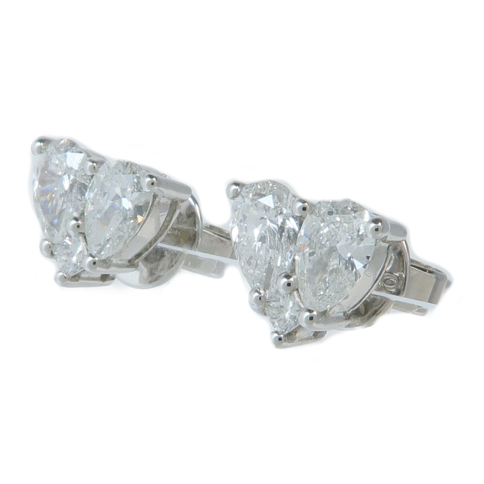 JEWELRY 18K白金Diamond Earrings鑽石耳環