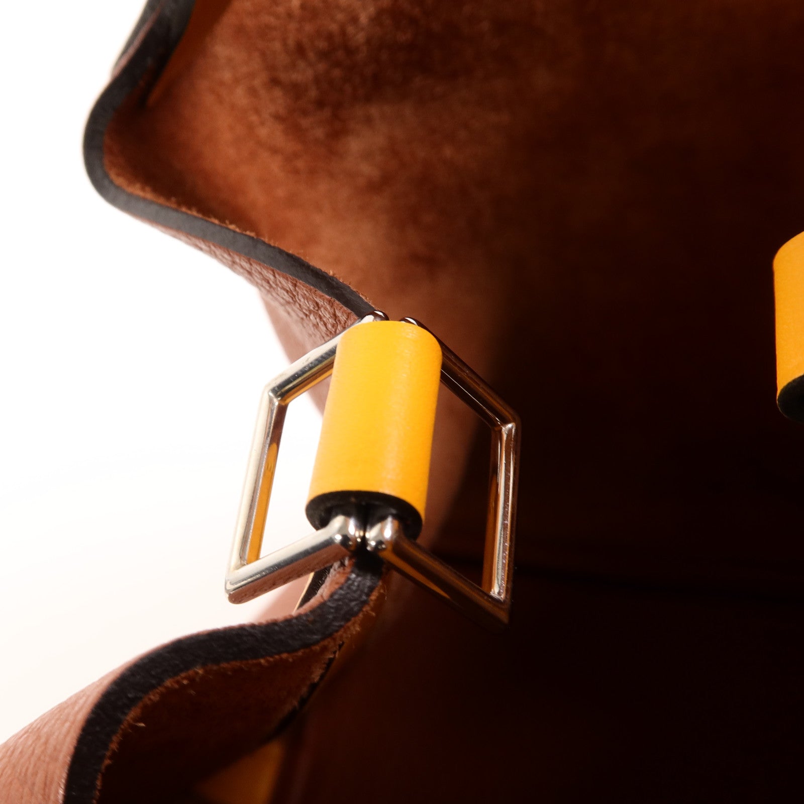 HERMES Clemence皮革Picotin PM手挽袋Cuivre/Jaune d'Or