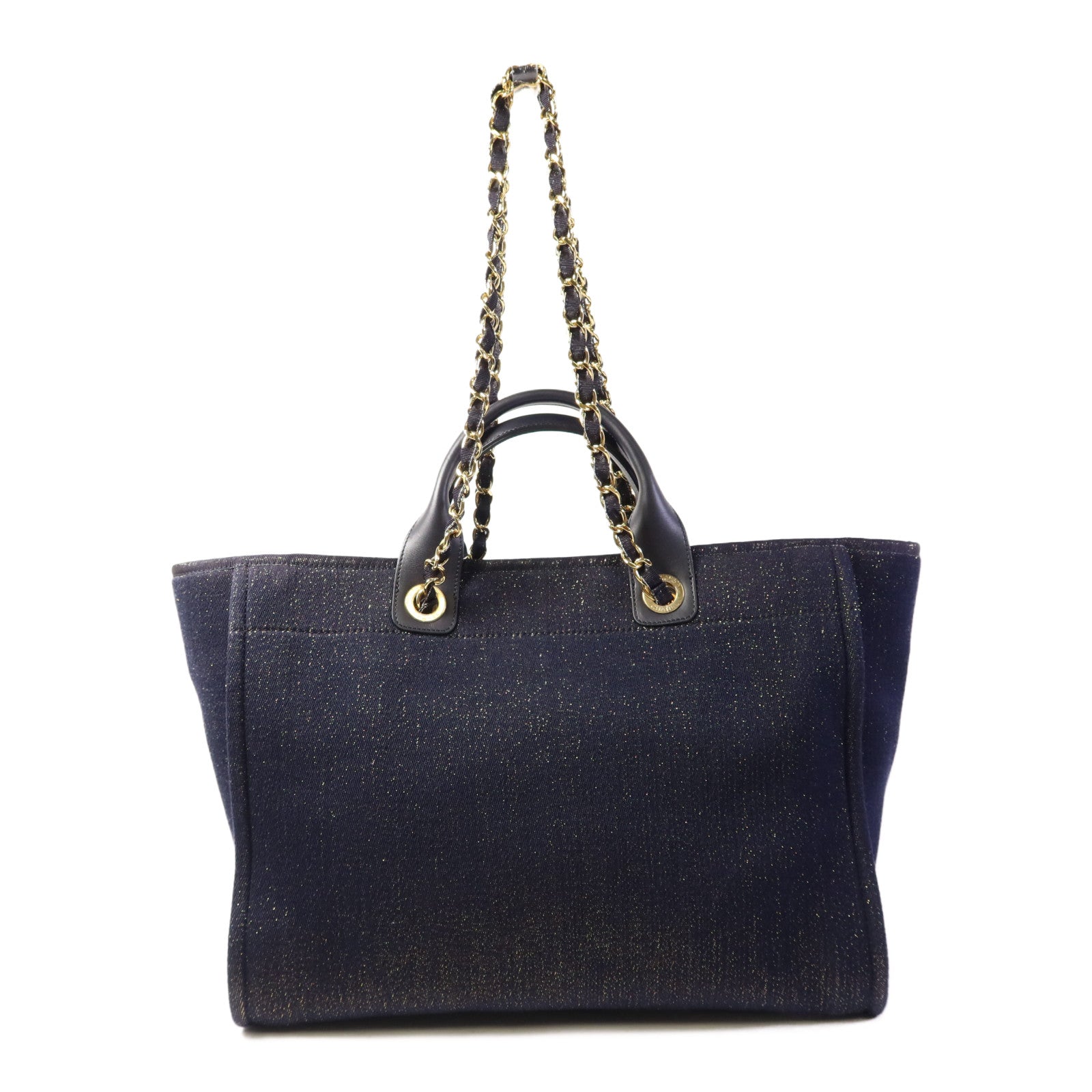 CHANEL 帆布Tote Bag金扣手挽肩背兩用袋