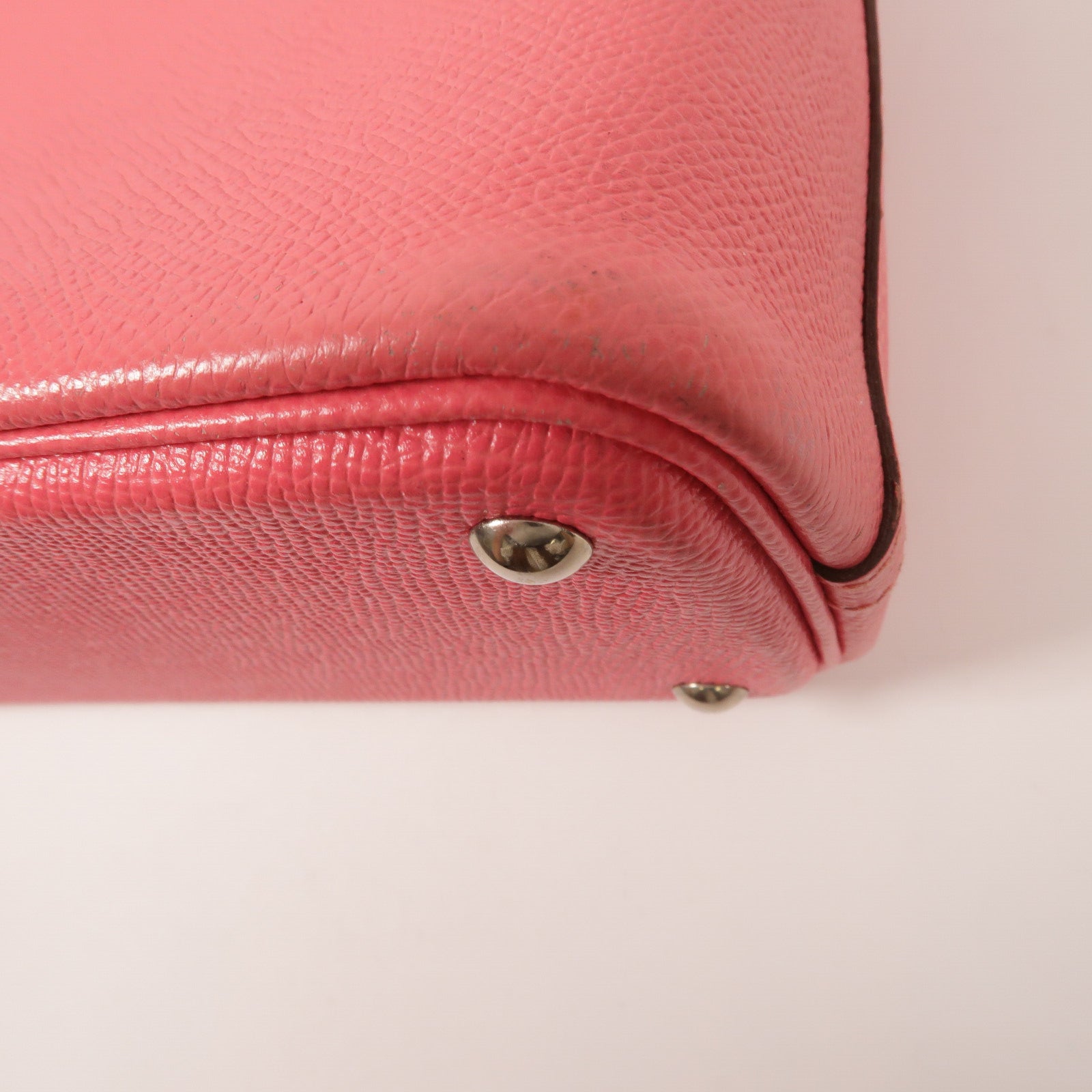HERMES Epsom皮革Bolide 27手挽肩背兩用袋Rose Azalee