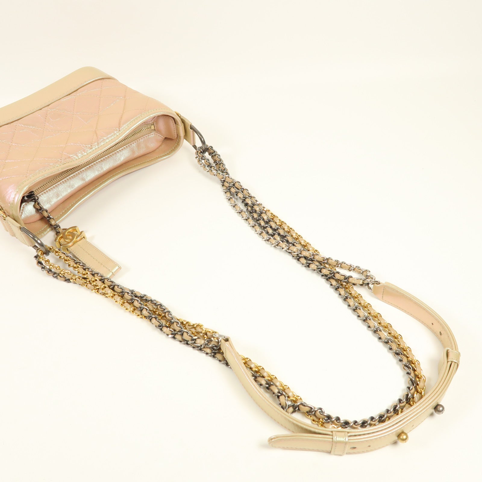 CHANEL 牛皮皮革Gabrielle鏈帶肩背袋