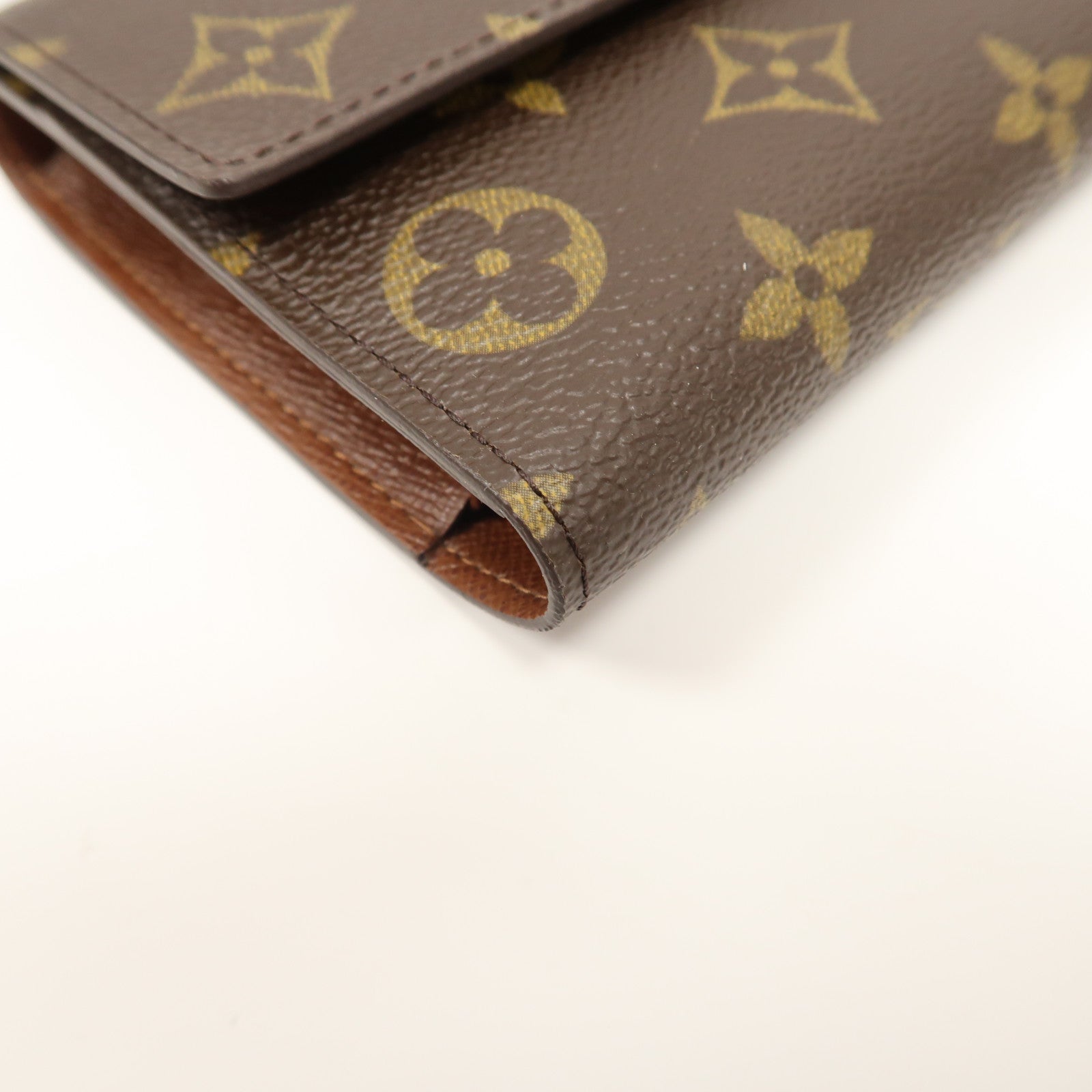 LOUIS VUITTON Monogram Long Wallet金扣長錢包啡色