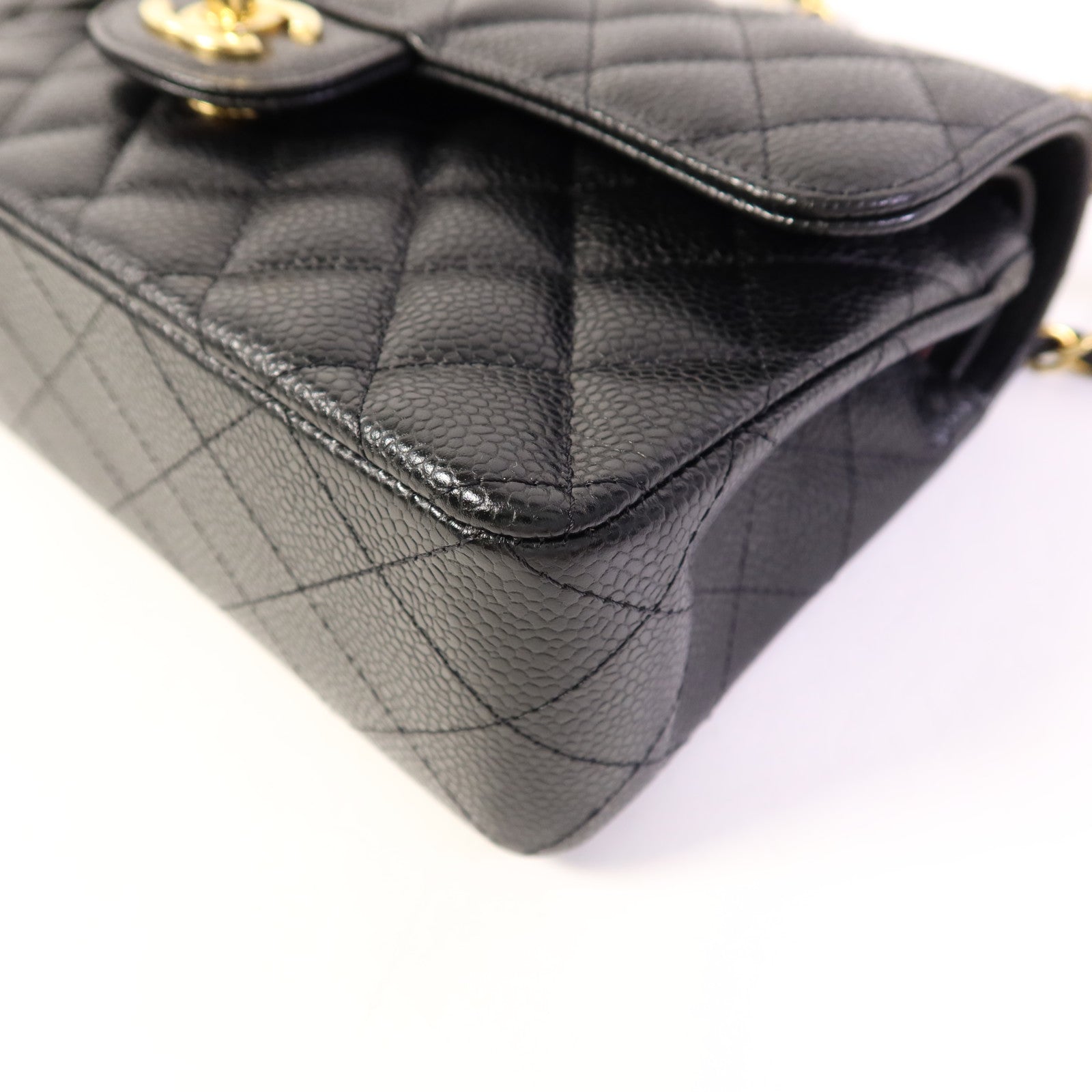 CHANEL 牛皮皮革Classic 23 Flap Bag金扣鏈帶肩背袋