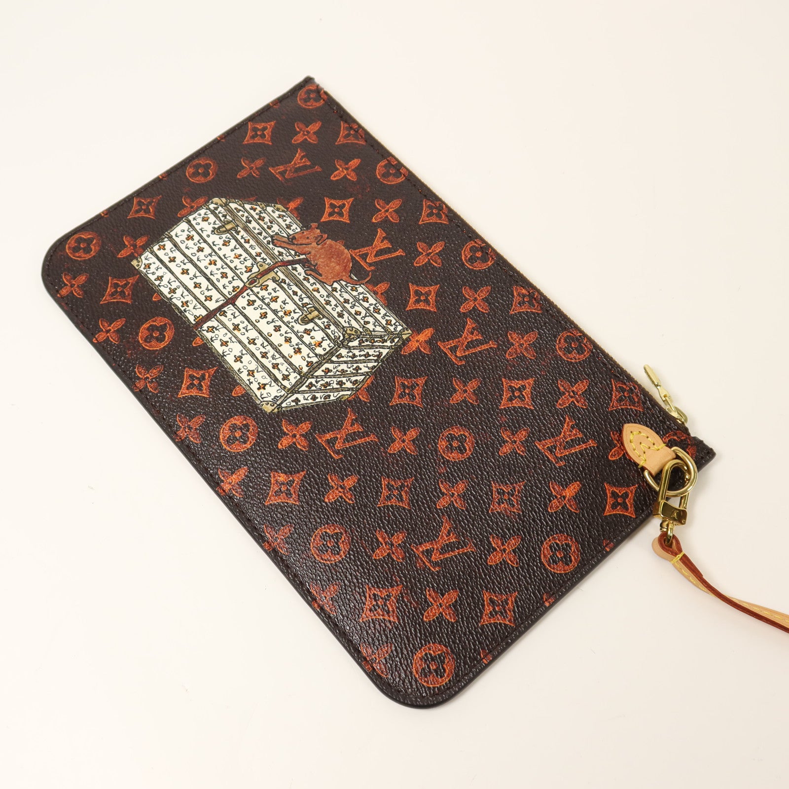 LOUIS VUITTON Catgram Neverfull MM金扣肩背袋
