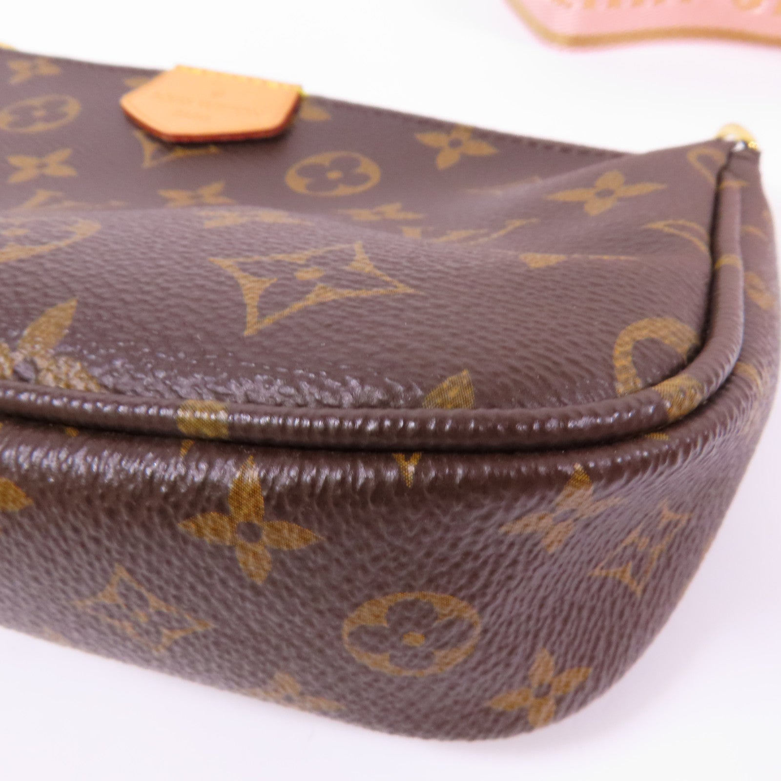 LOUIS VUITTON Monogram Multi Pochette Accessoires金扣手挽肩背兩用袋棕色