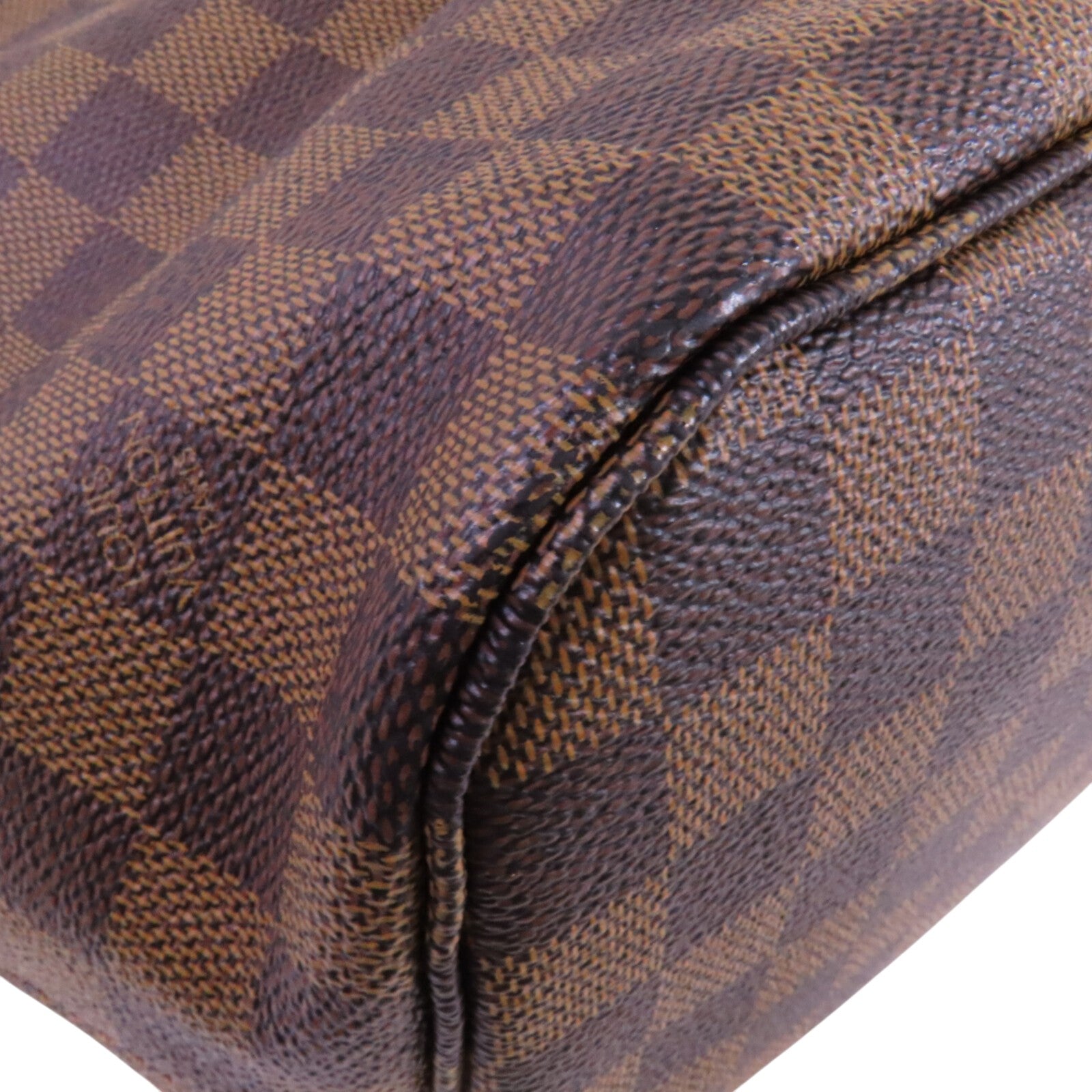 LOUIS VUITTON Damier Ebene Neverfull MM金扣肩背袋