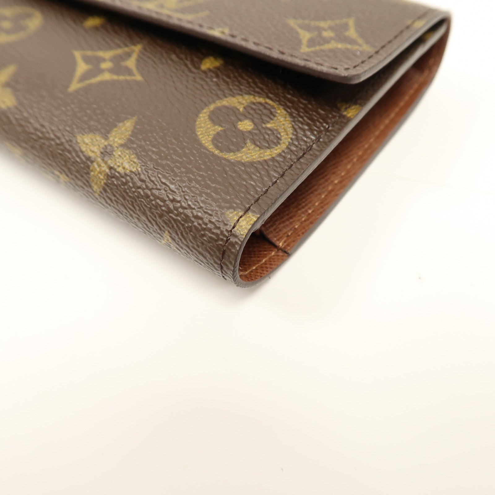 LOUIS VUITTON Monogram Long Wallet金扣長錢包啡色