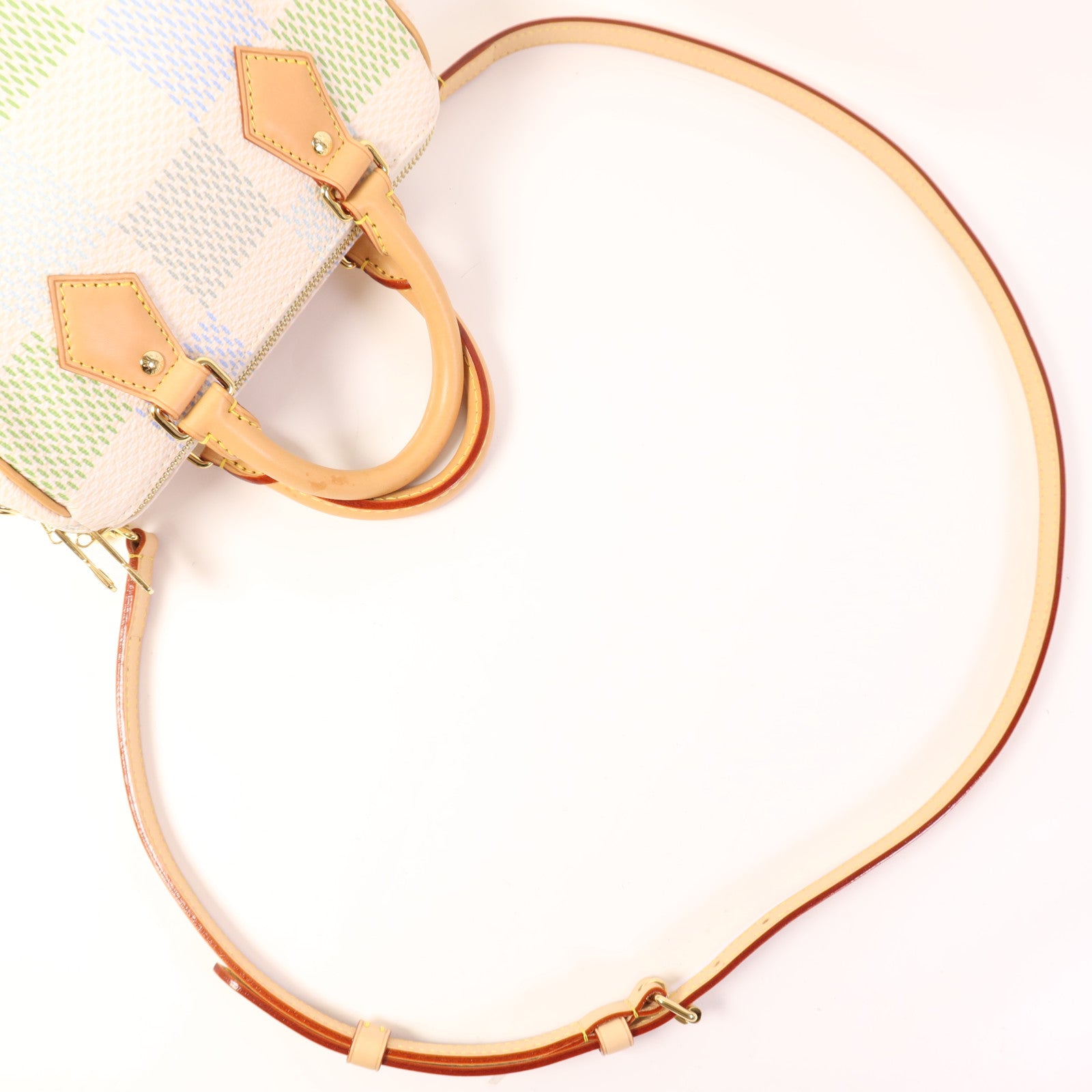 LOUIS VUITTON Damier Giant Speedy Bandouliere 20金扣手挽肩背兩用袋