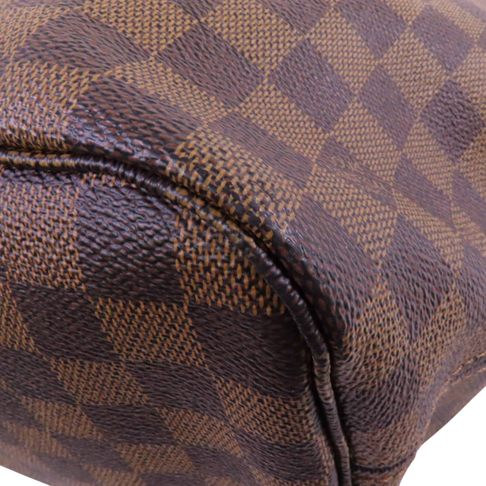 LOUIS VUITTON Damier Ebene Neverfull MM金扣肩背袋