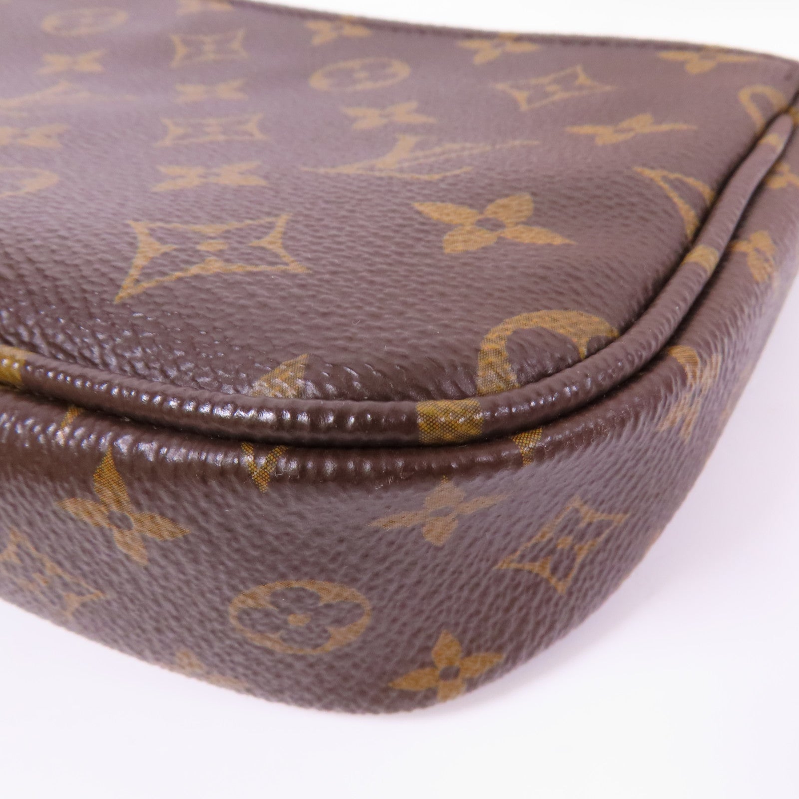 LOUIS VUITTON Monogram Multi Pochette Accessoires金扣手挽肩背兩用袋棕色