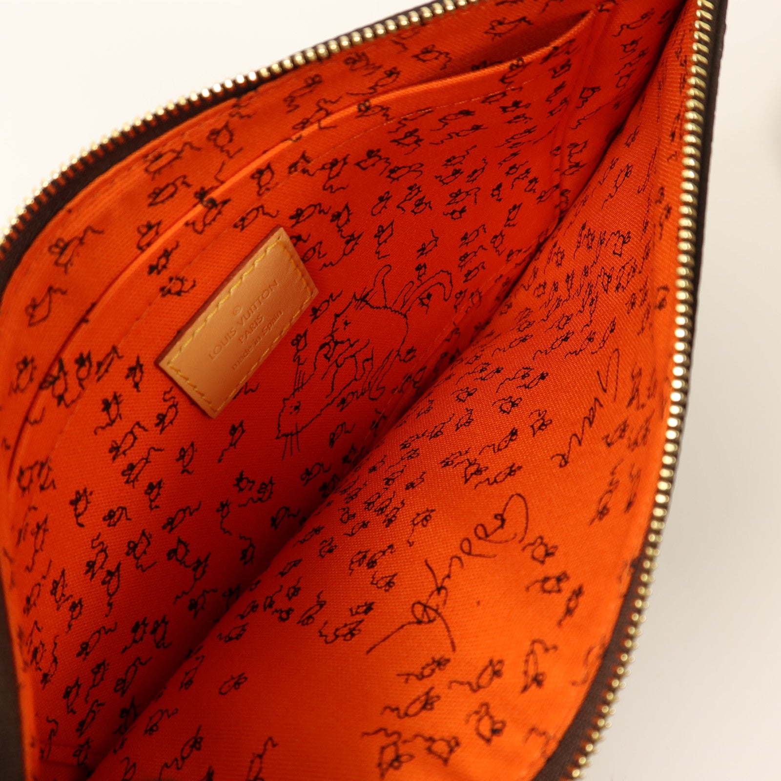 LOUIS VUITTON Catgram Neverfull MM金扣肩背袋