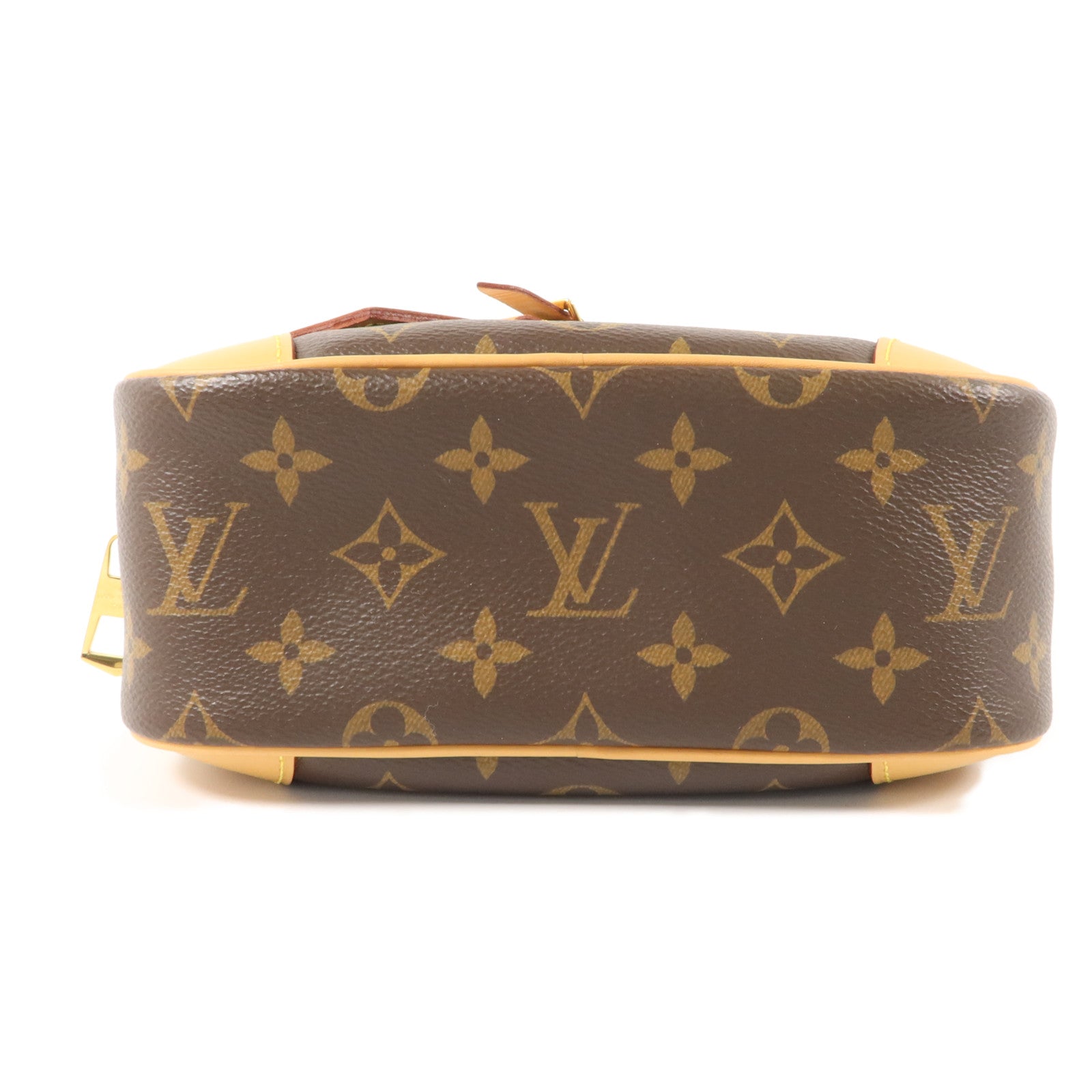 LOUIS VUITTON Monogram Deauville Mini金扣肩背袋棕色