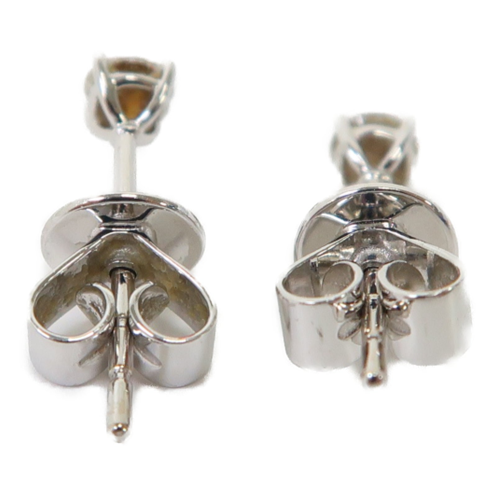 JEWELRY 18K白金Earrings 0.131ct/0.133ct鑽石耳環銀色