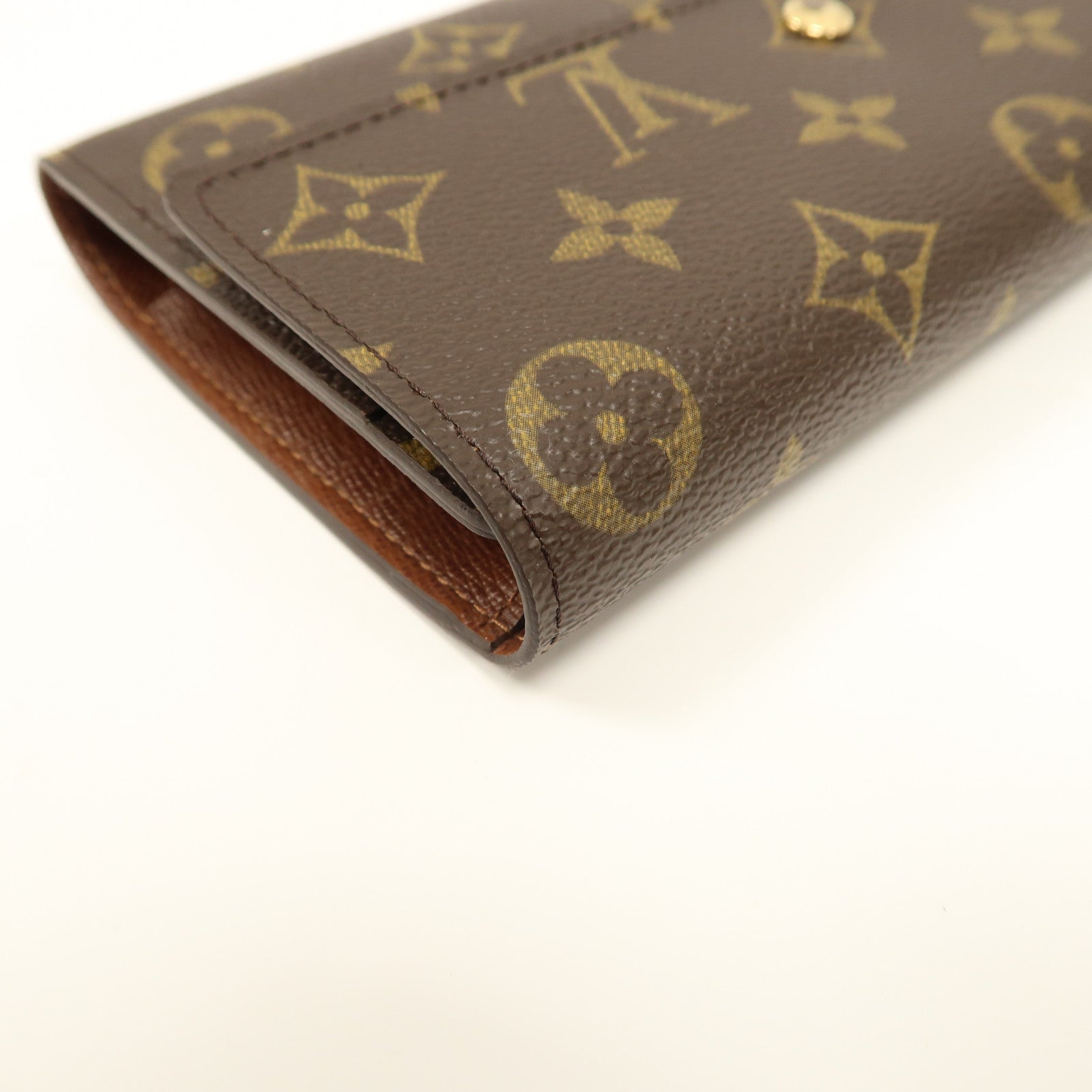 LOUIS VUITTON Monogram Long Wallet金扣長錢包啡色