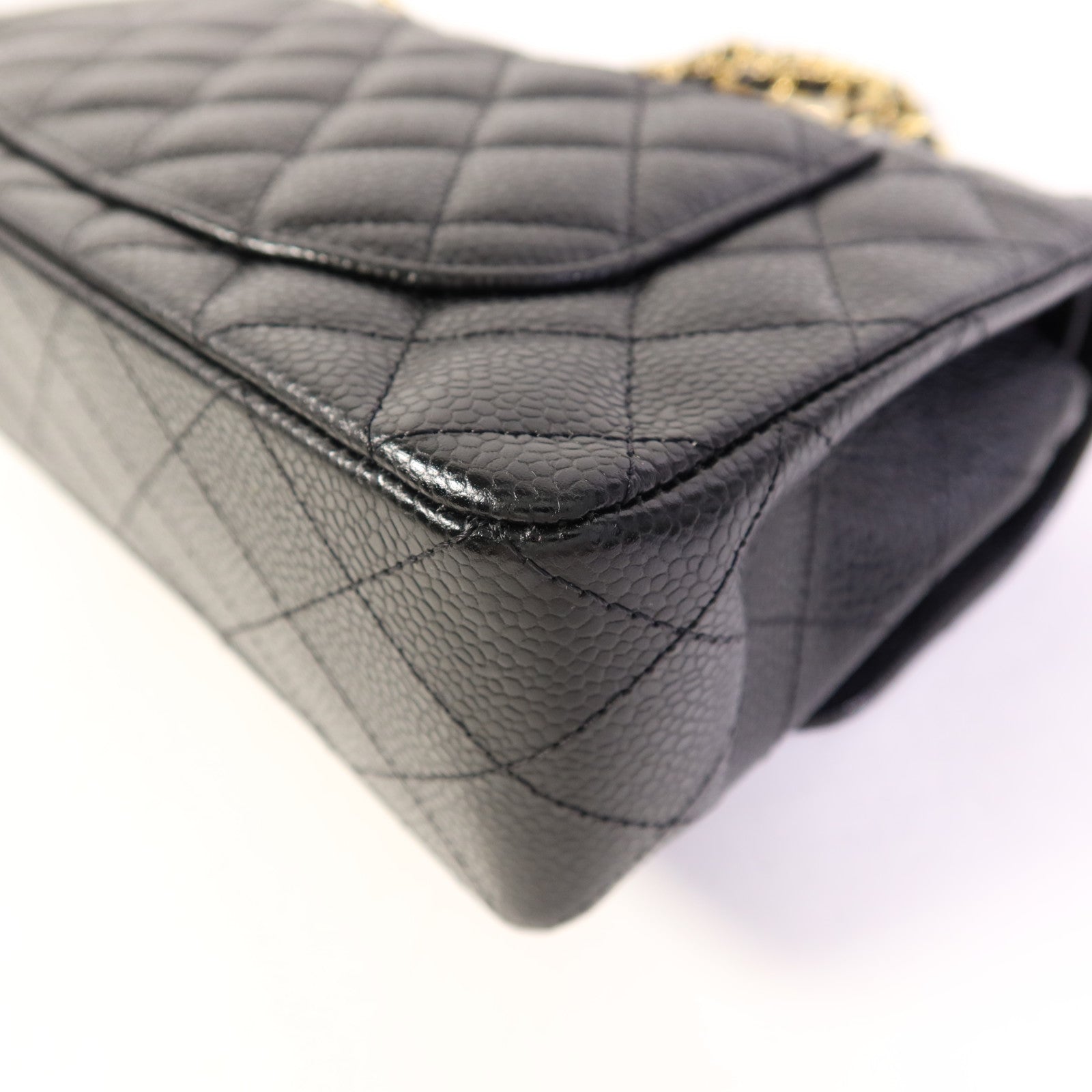 CHANEL 牛皮皮革Classic 23 Flap Bag金扣鏈帶肩背袋