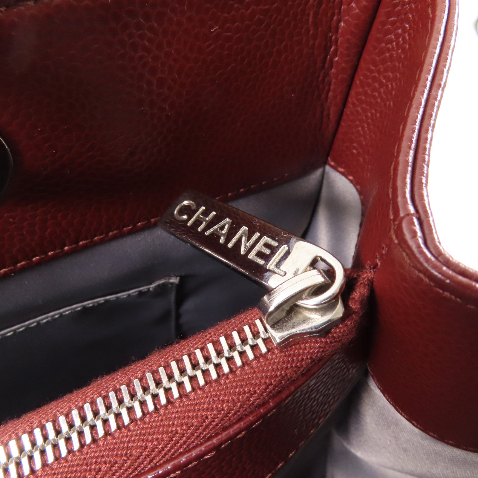 CHANEL 牛皮皮革Grand Shopping Tote Bag GST銀扣肩背袋