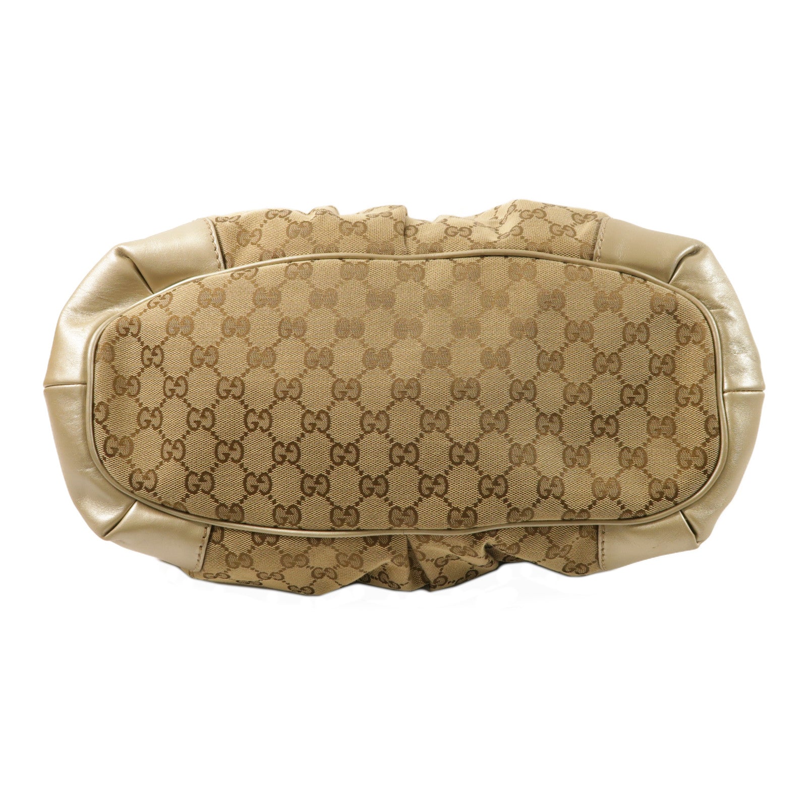 GUCCI 帆布/牛皮皮革2 Way Shoulder金扣手挽肩背兩用袋