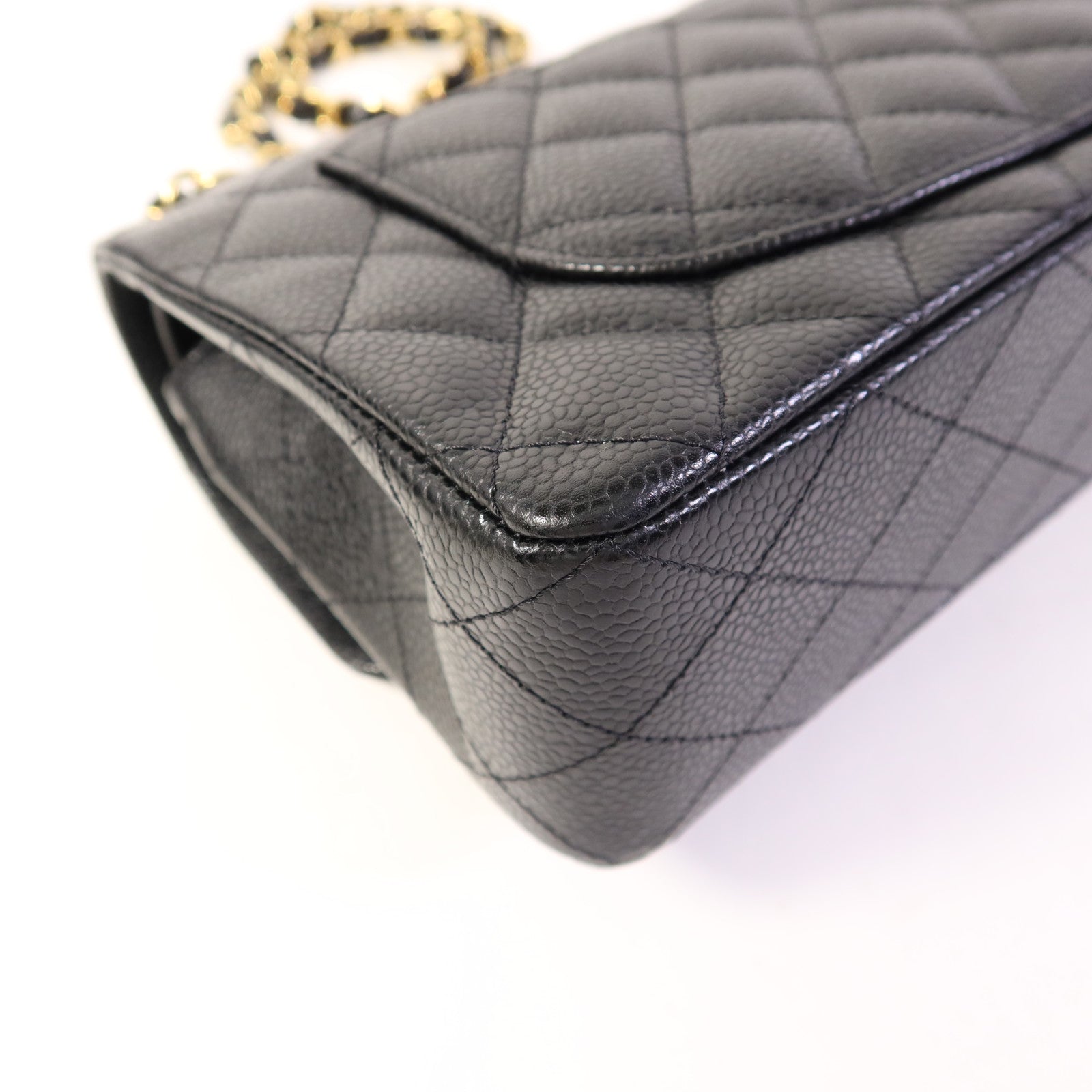 CHANEL 牛皮皮革Classic 23 Flap Bag金扣鏈帶肩背袋