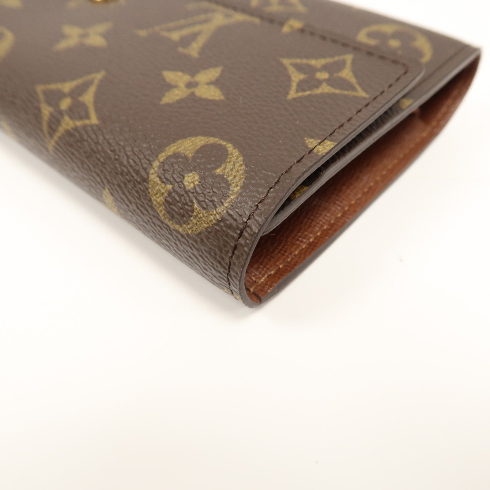 LOUIS VUITTON Monogram Long Wallet金扣長錢包啡色