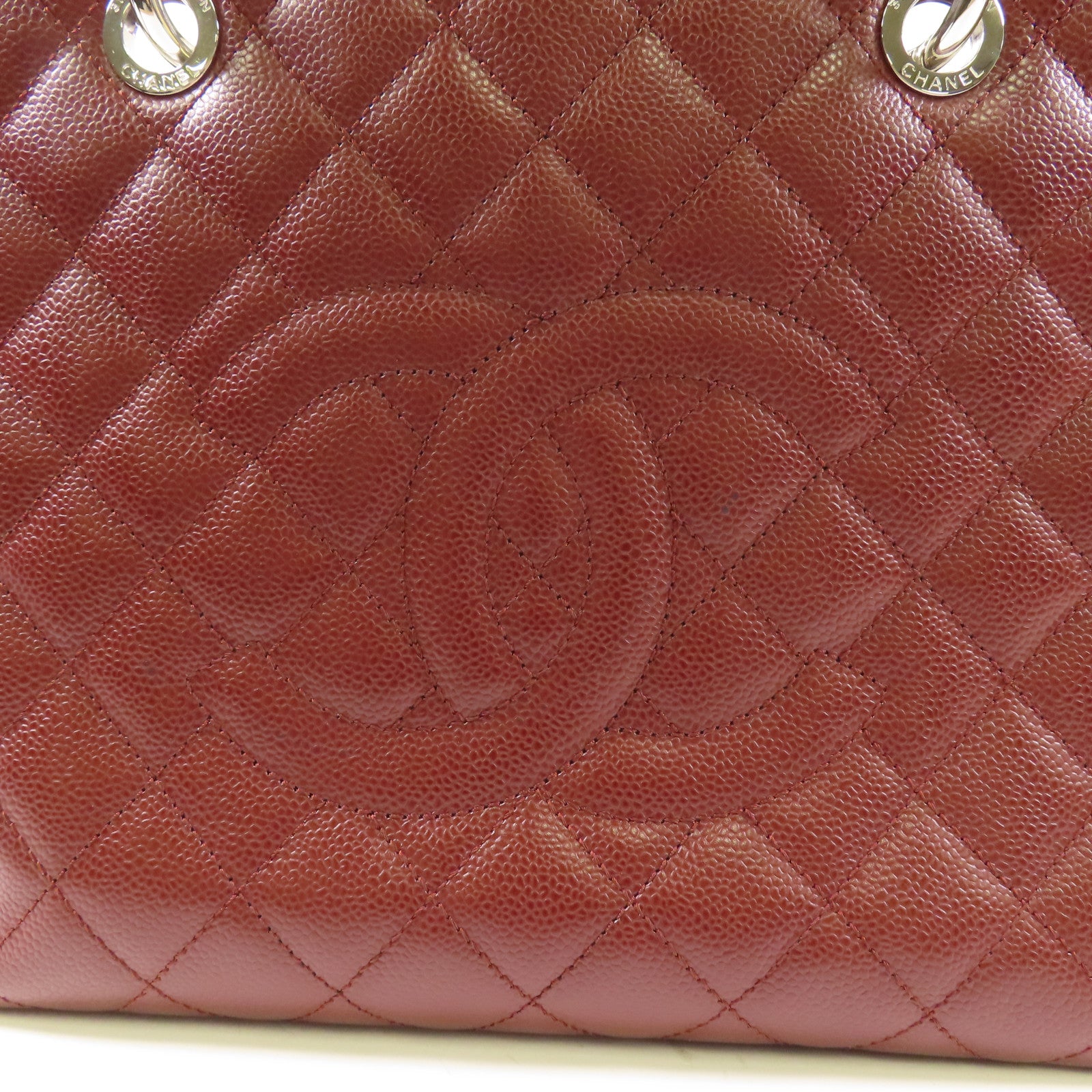 CHANEL 牛皮皮革Grand Shopping Tote Bag GST銀扣肩背袋