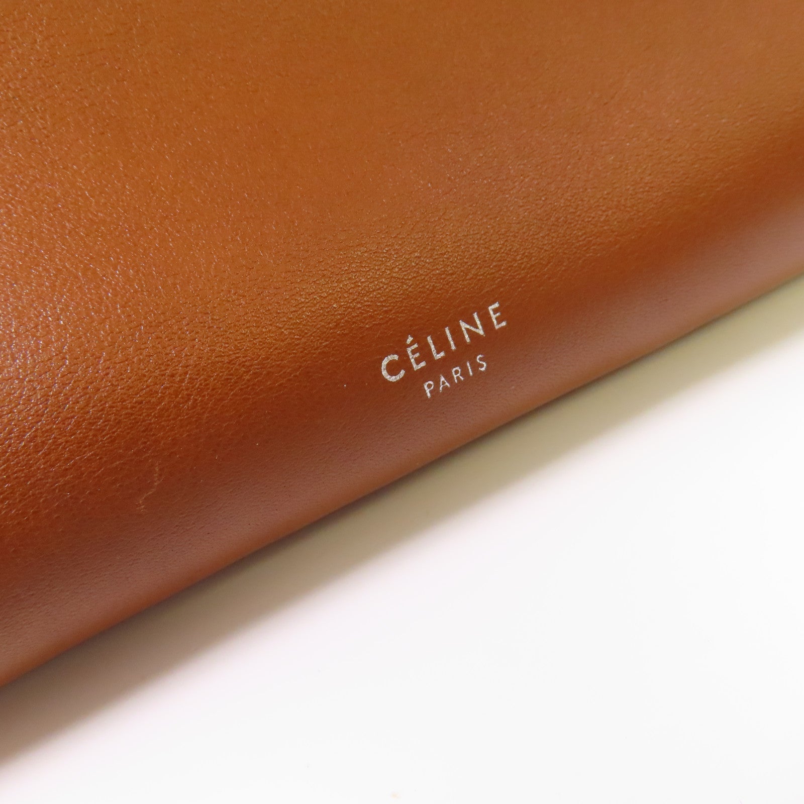 CELINE 牛皮皮革Big Bag銀扣手挽肩背兩用袋