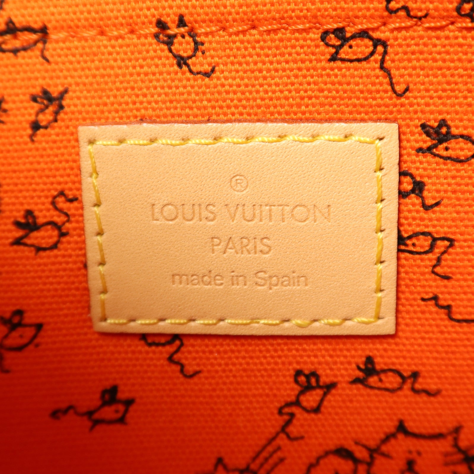 LOUIS VUITTON Catgram Neverfull MM金扣肩背袋