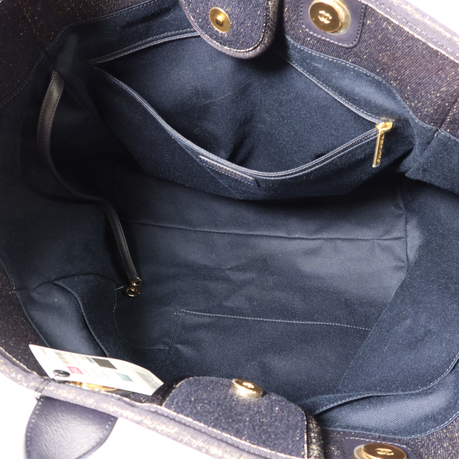 CHANEL 帆布Tote Bag金扣手挽肩背兩用袋
