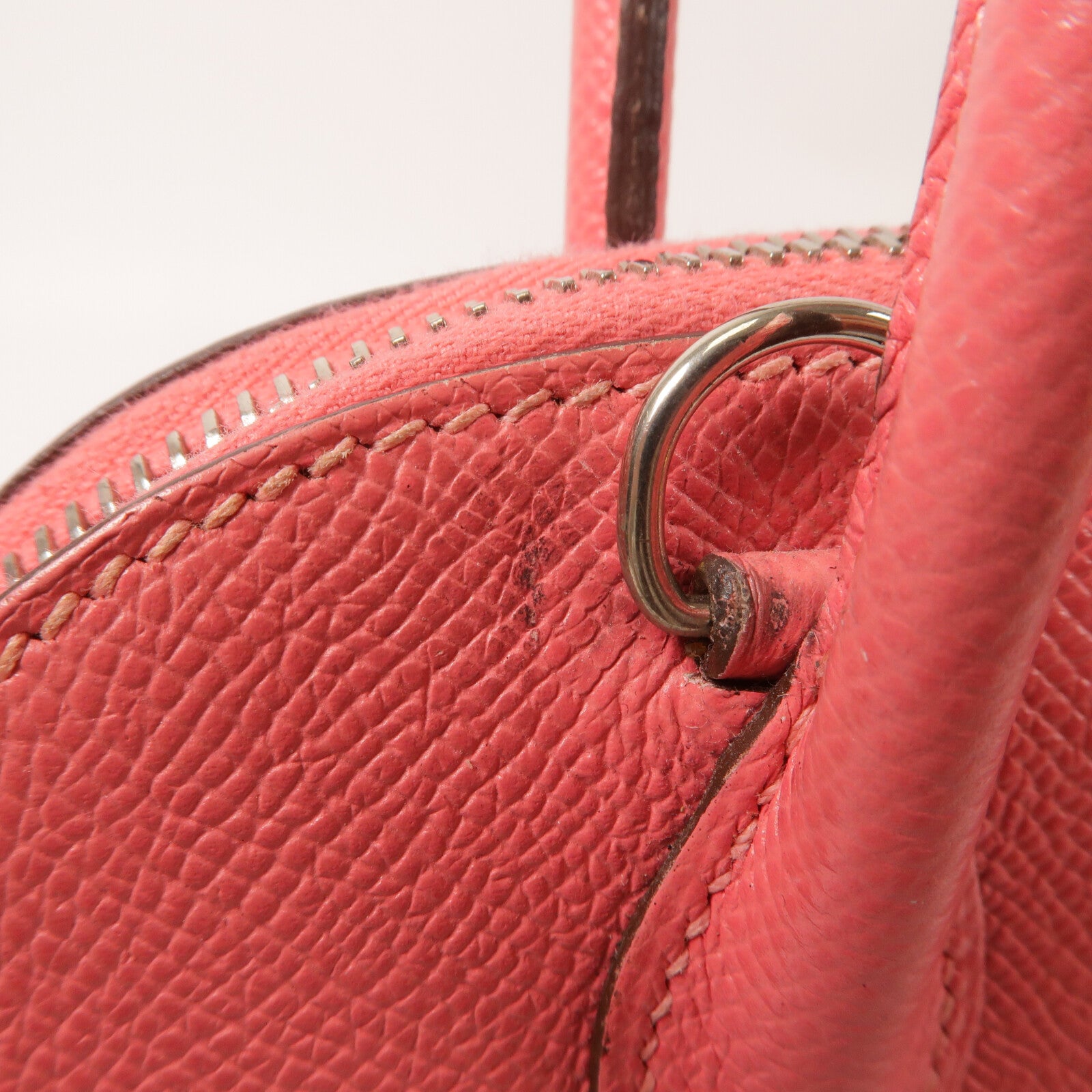 HERMES Epsom皮革Bolide 27手挽肩背兩用袋Rose Azalee