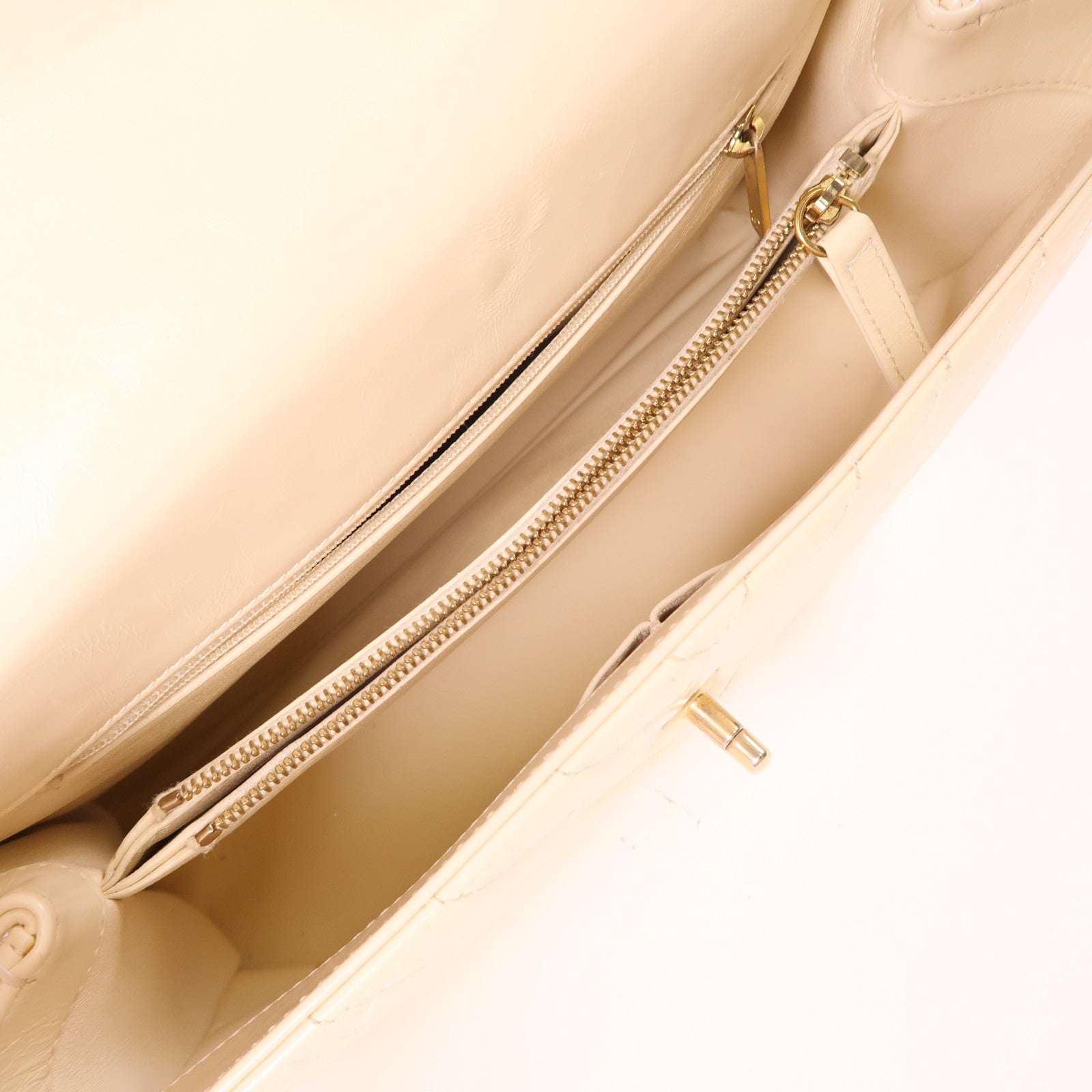 CHANEL 牛皮皮革/蜥蜴皮革Chevron CoCo Handle金扣手挽肩背兩用袋