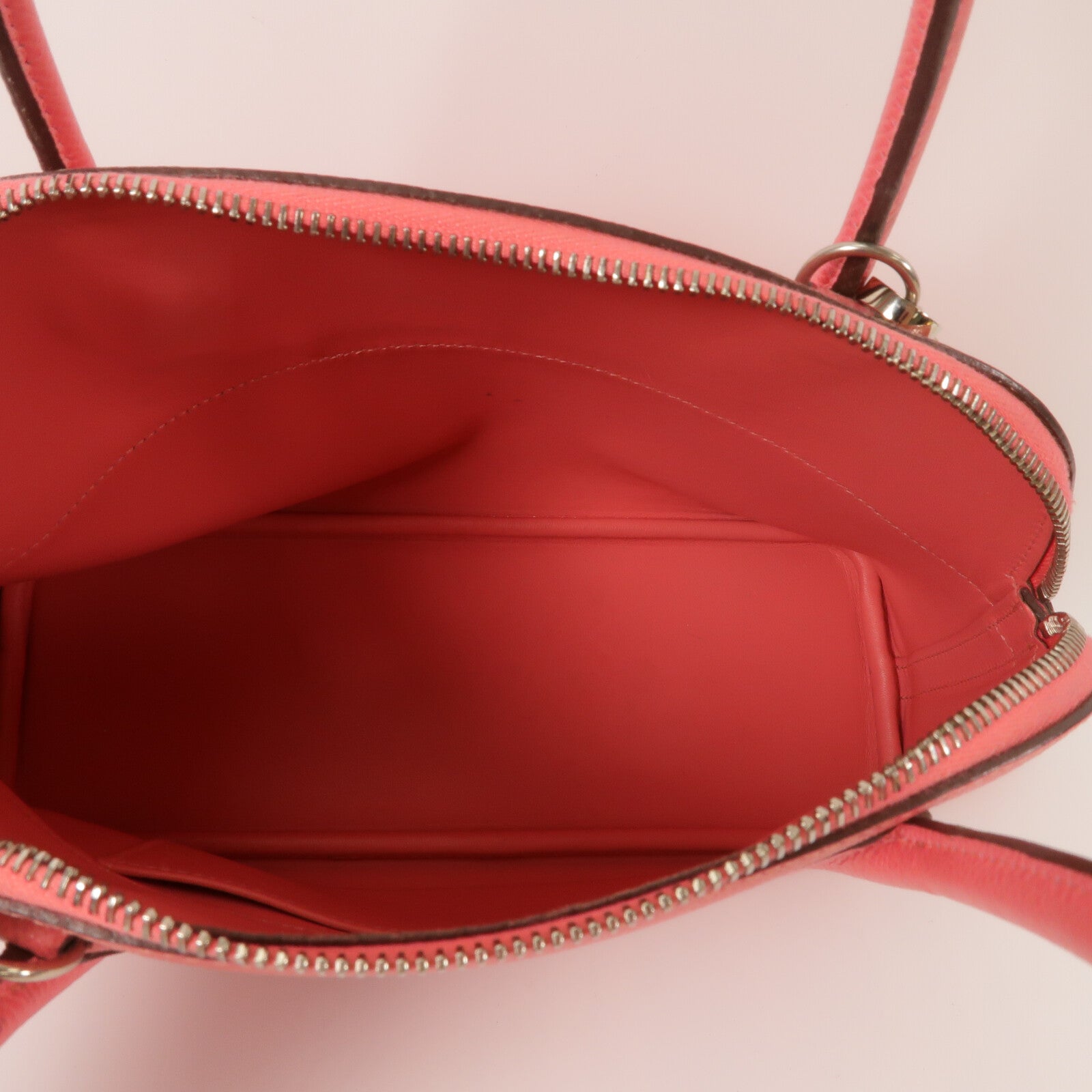 HERMES Epsom皮革Bolide 27手挽肩背兩用袋Rose Azalee