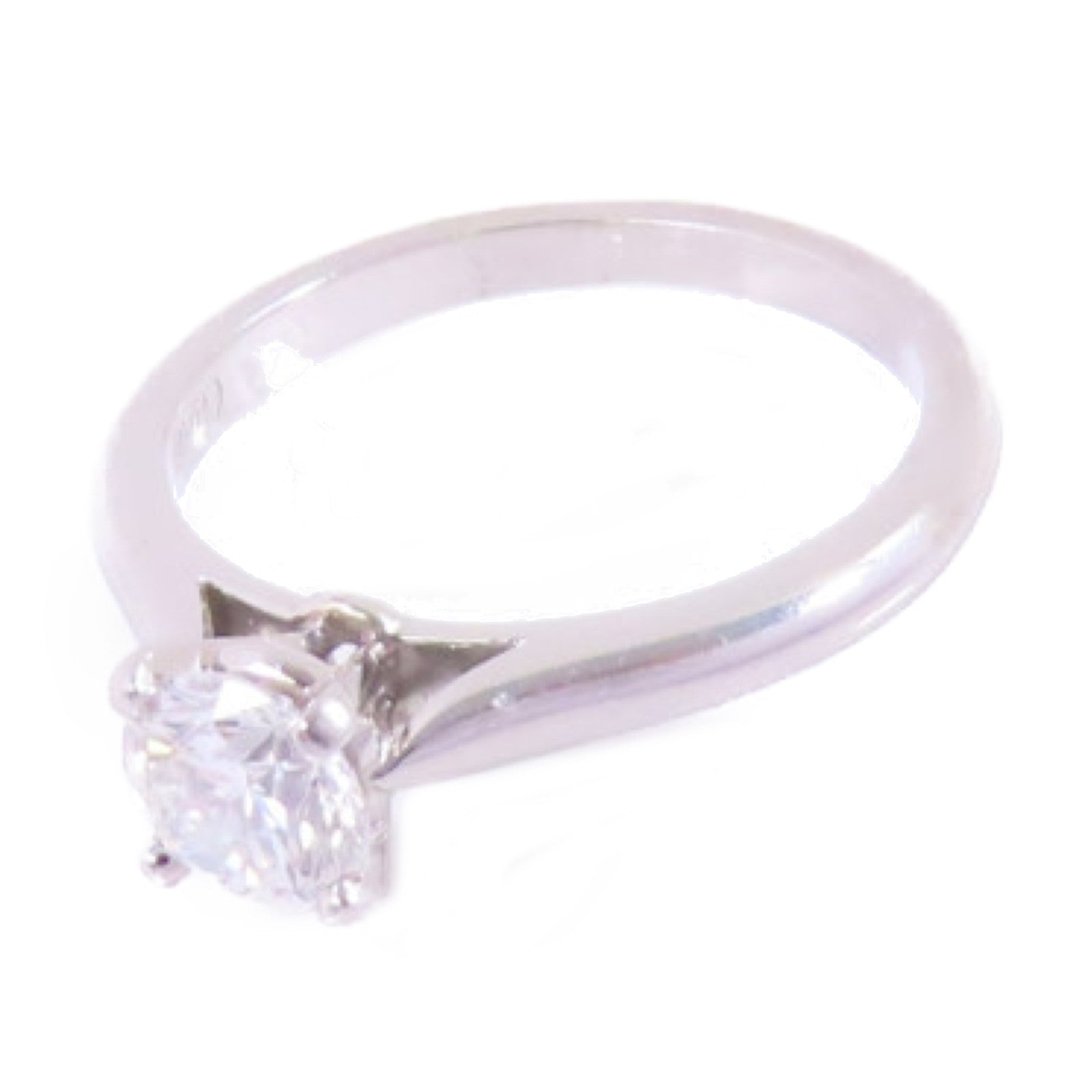 CARTIER PT950鉑金/0.55ct鑽石Diamond Engagement Ring戒指US#4.25/#48