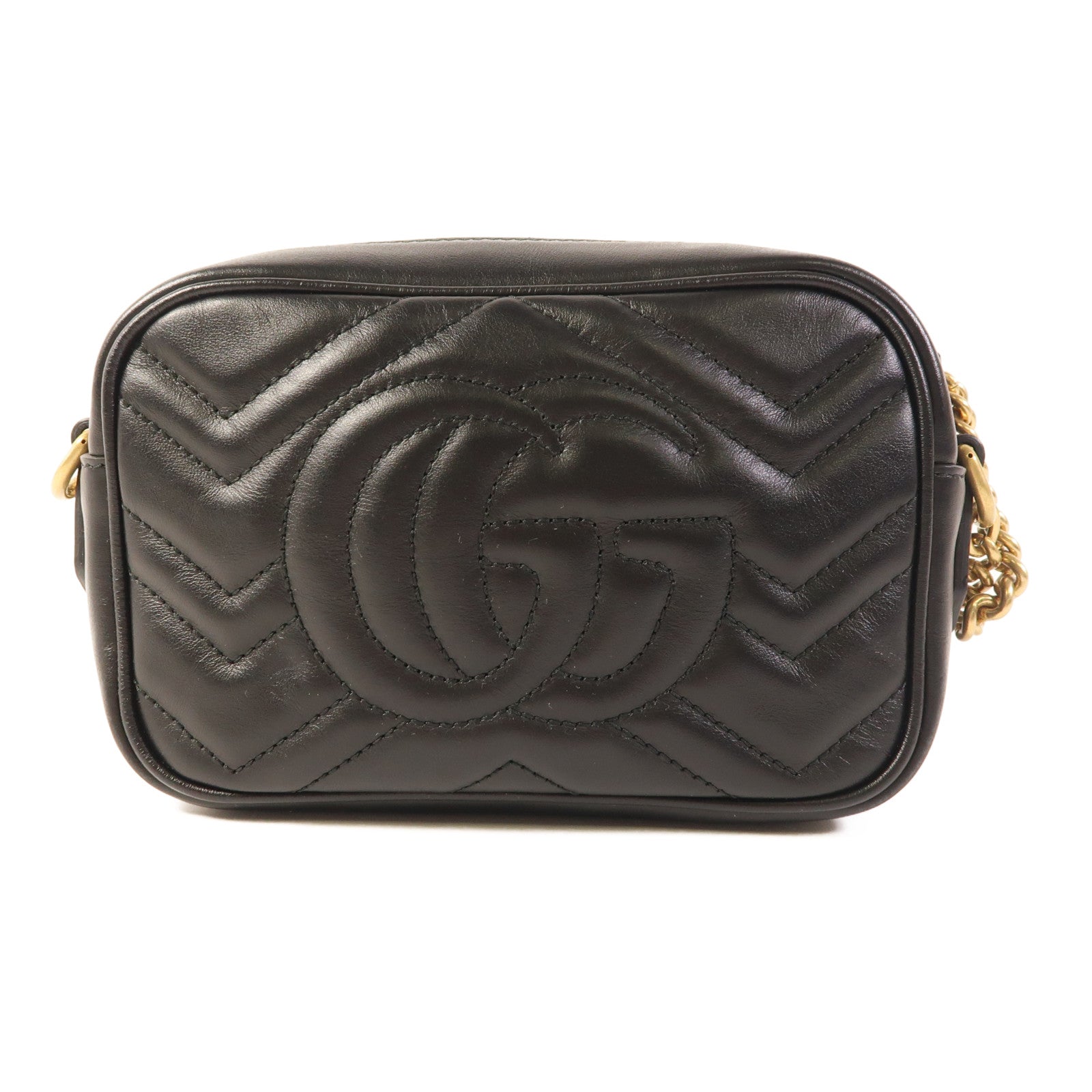 GUCCI 牛皮皮革GG Marmont金扣肩背袋