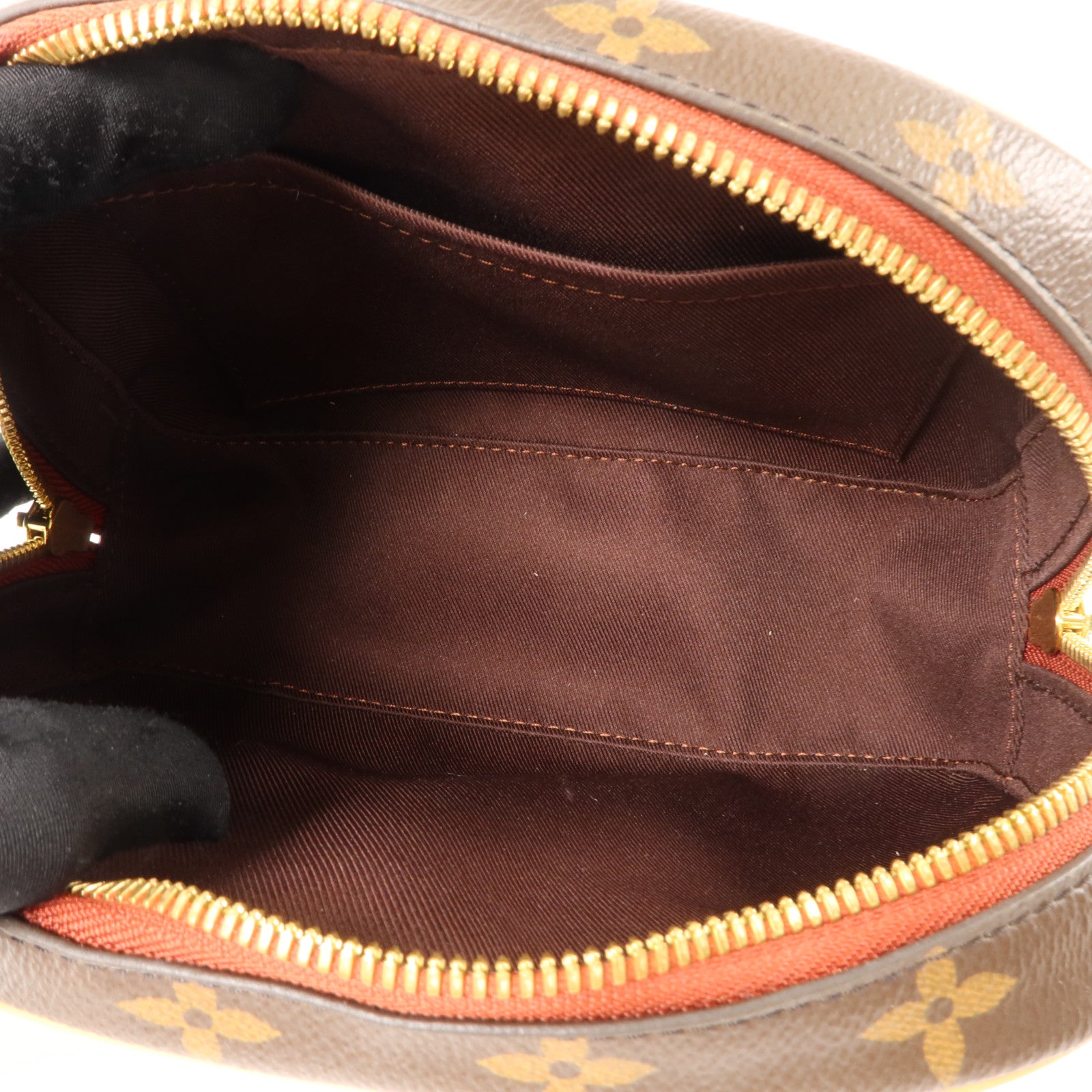 LOUIS VUITTON Monogram Deauville Mini金扣肩背袋棕色