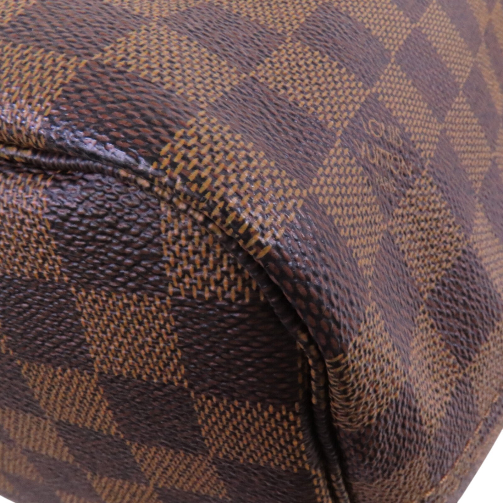 LOUIS VUITTON Damier Ebene Neverfull MM金扣肩背袋