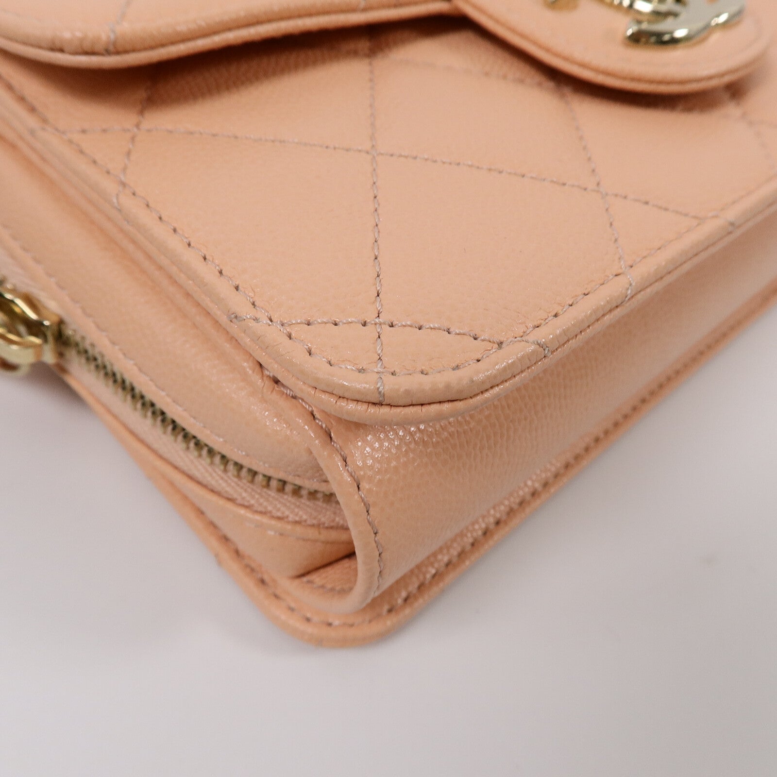 CHANEL 牛皮皮革Mini Flap Bag鏈帶肩背袋