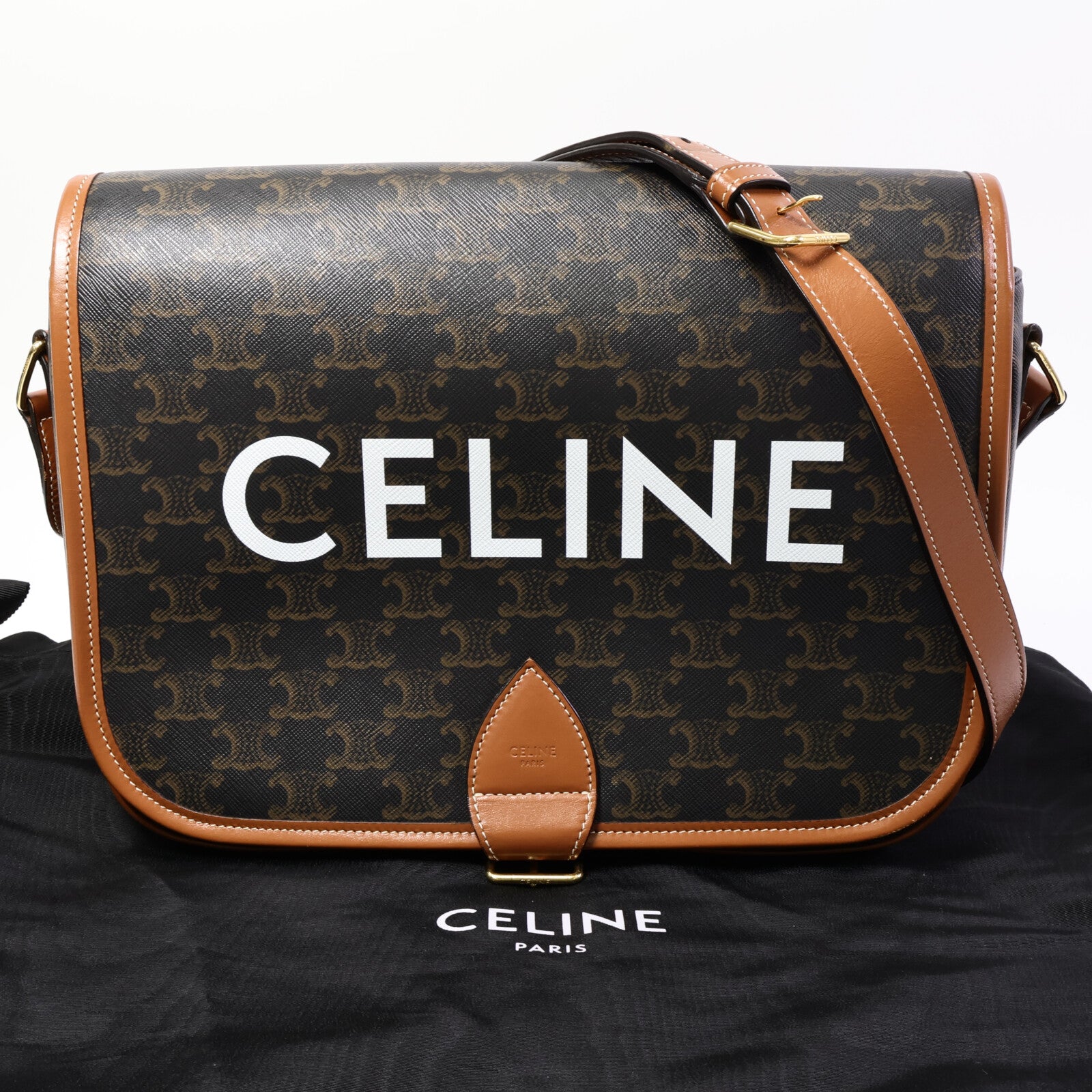 CELINE 塗層帆布Messenger Bag肩背袋